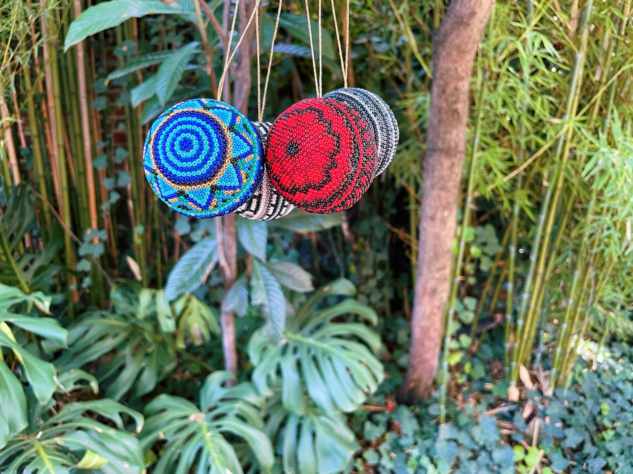 Mexican Huichol Ornament Ball