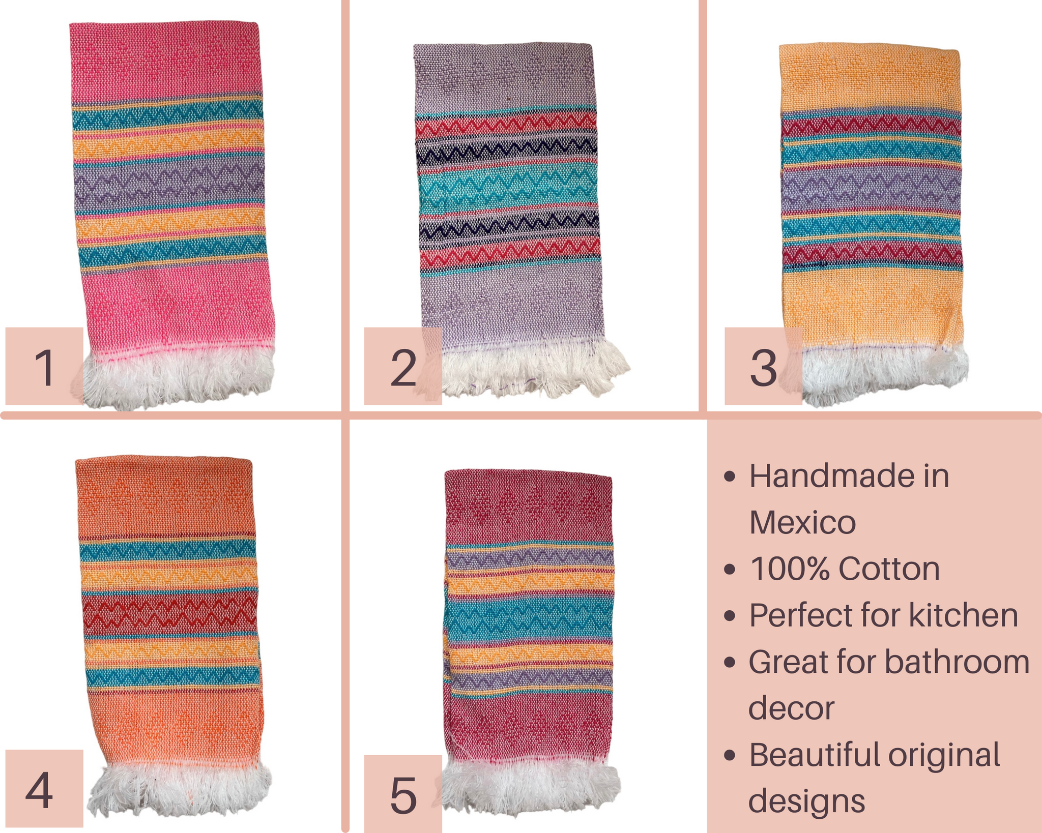 Small Mexican Towel 17x6 in | Turkish Towel