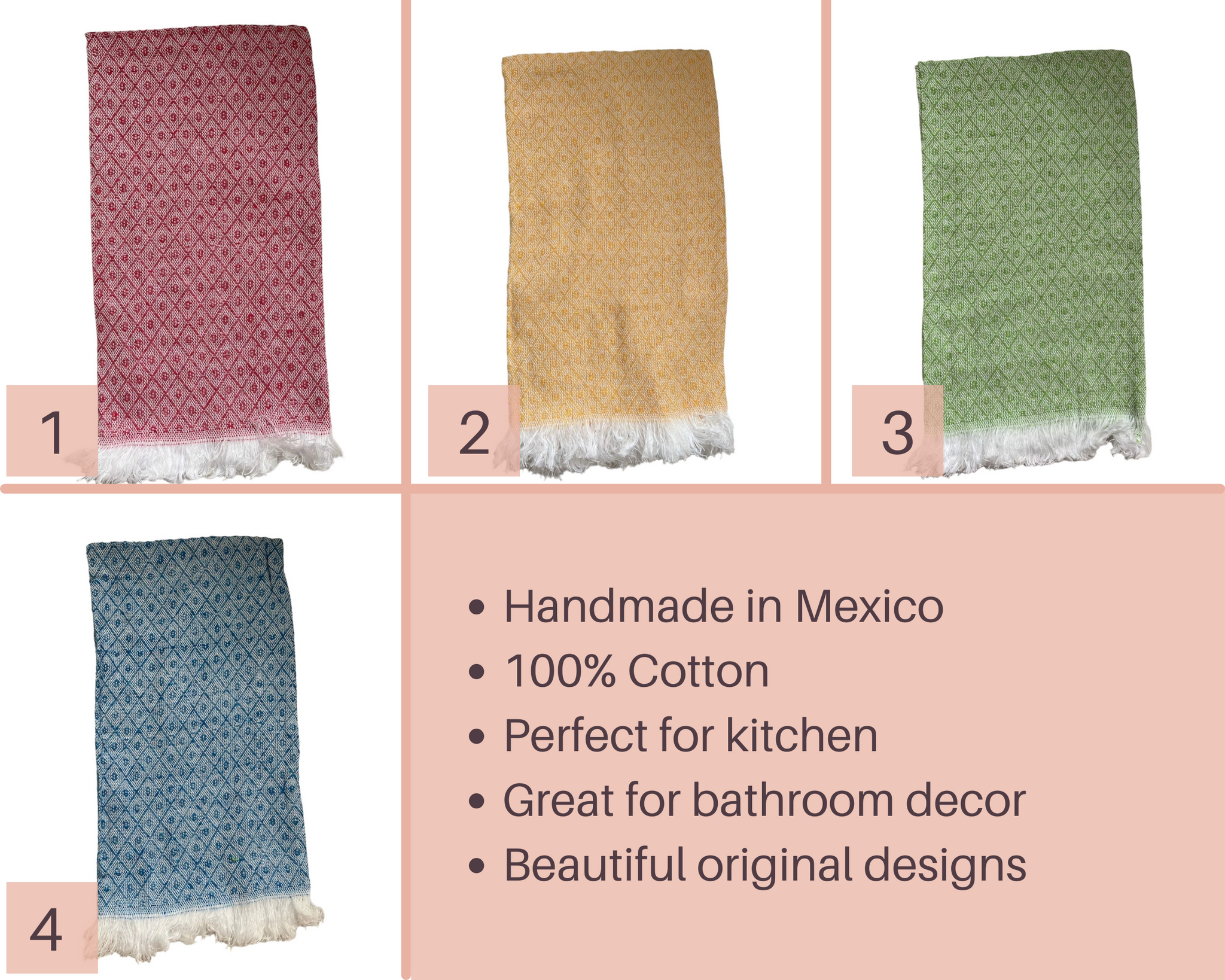 Large Mexican Towel 28 x 24 in| Turkish Towel