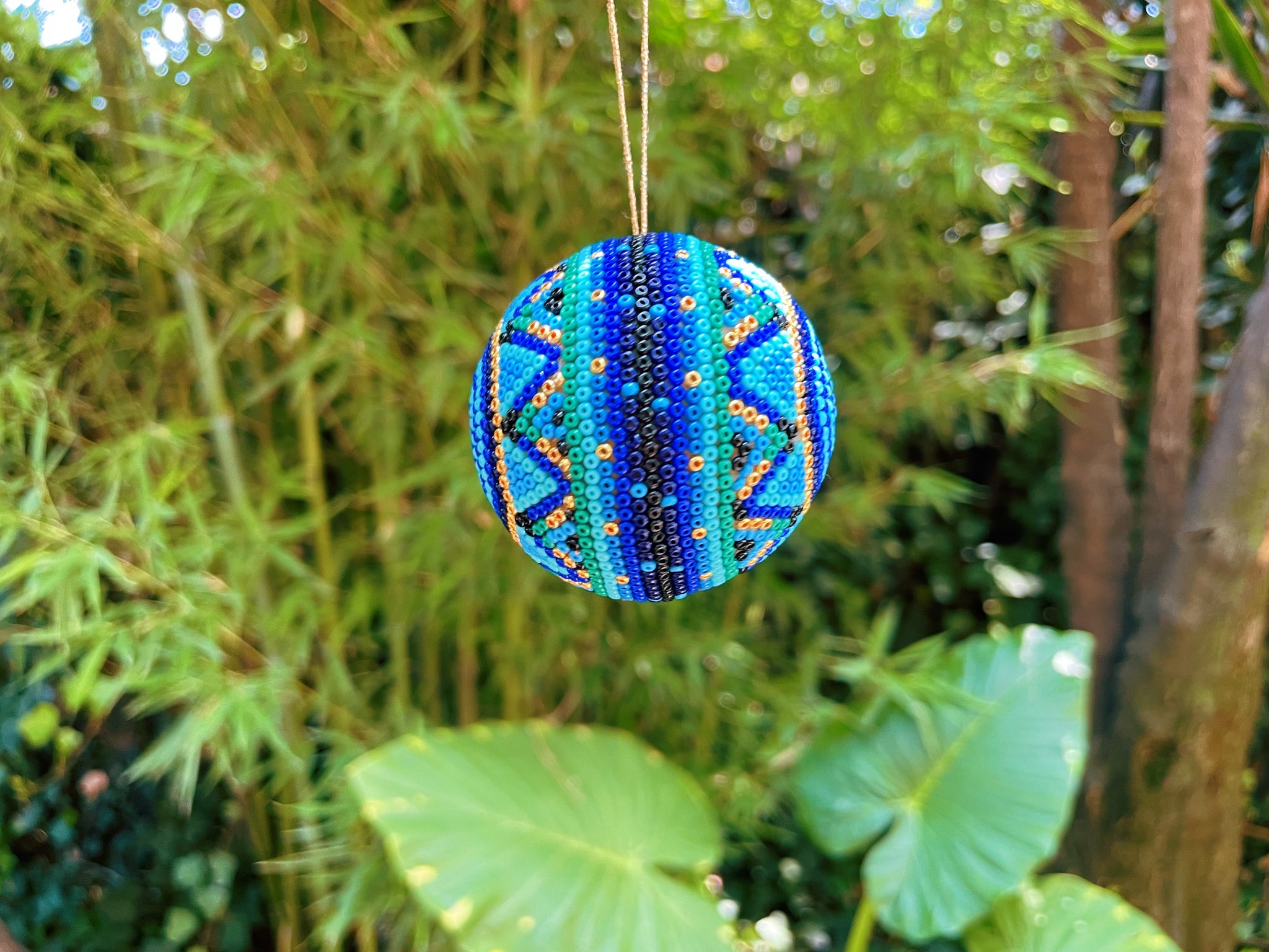 Mexican Huichol Ornament Ball