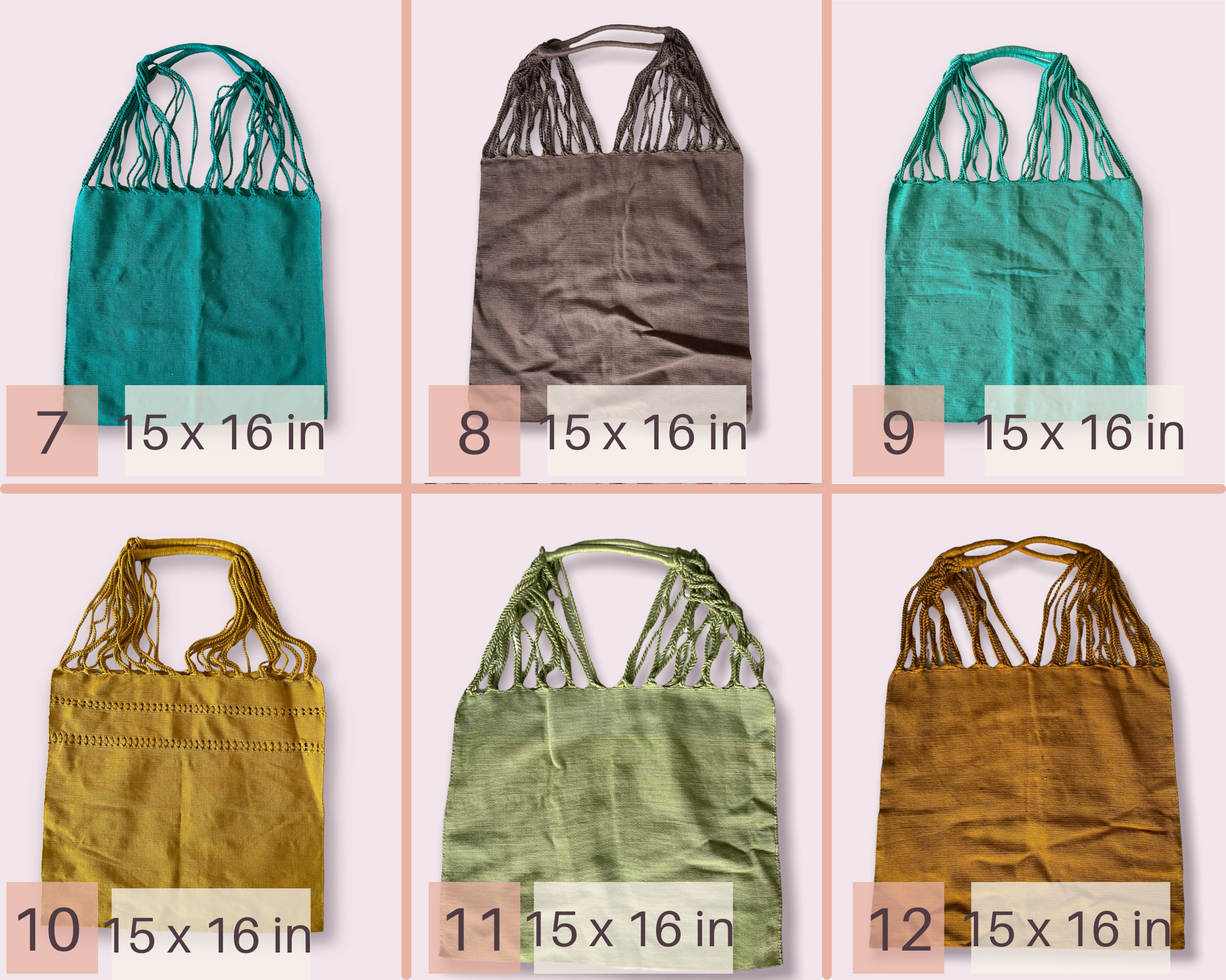 Mexican Cotton Loom Market Bag 16 x 14 in Pura Vida