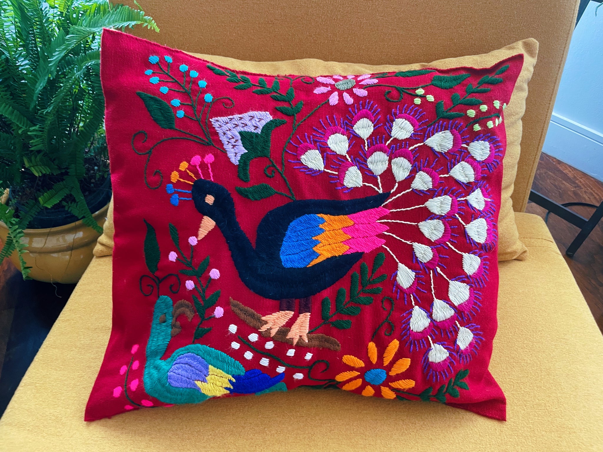 Embroidered Animal Mexican Pillow Case Pura Vida