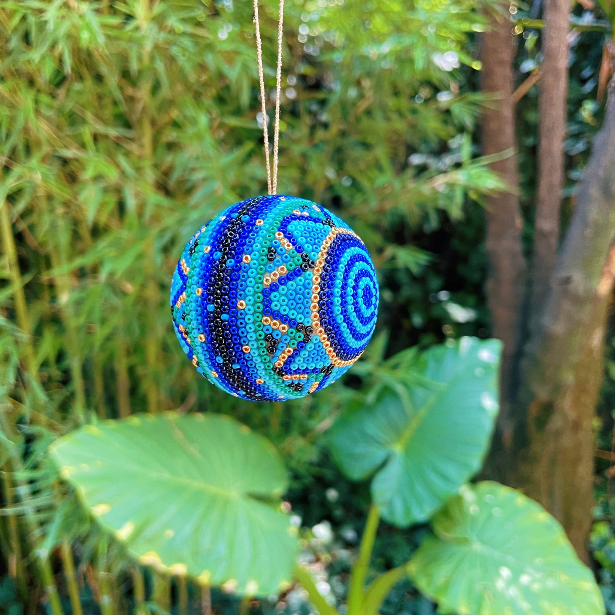 Mexican Huichol Ornament Ball | Mexican Christmas