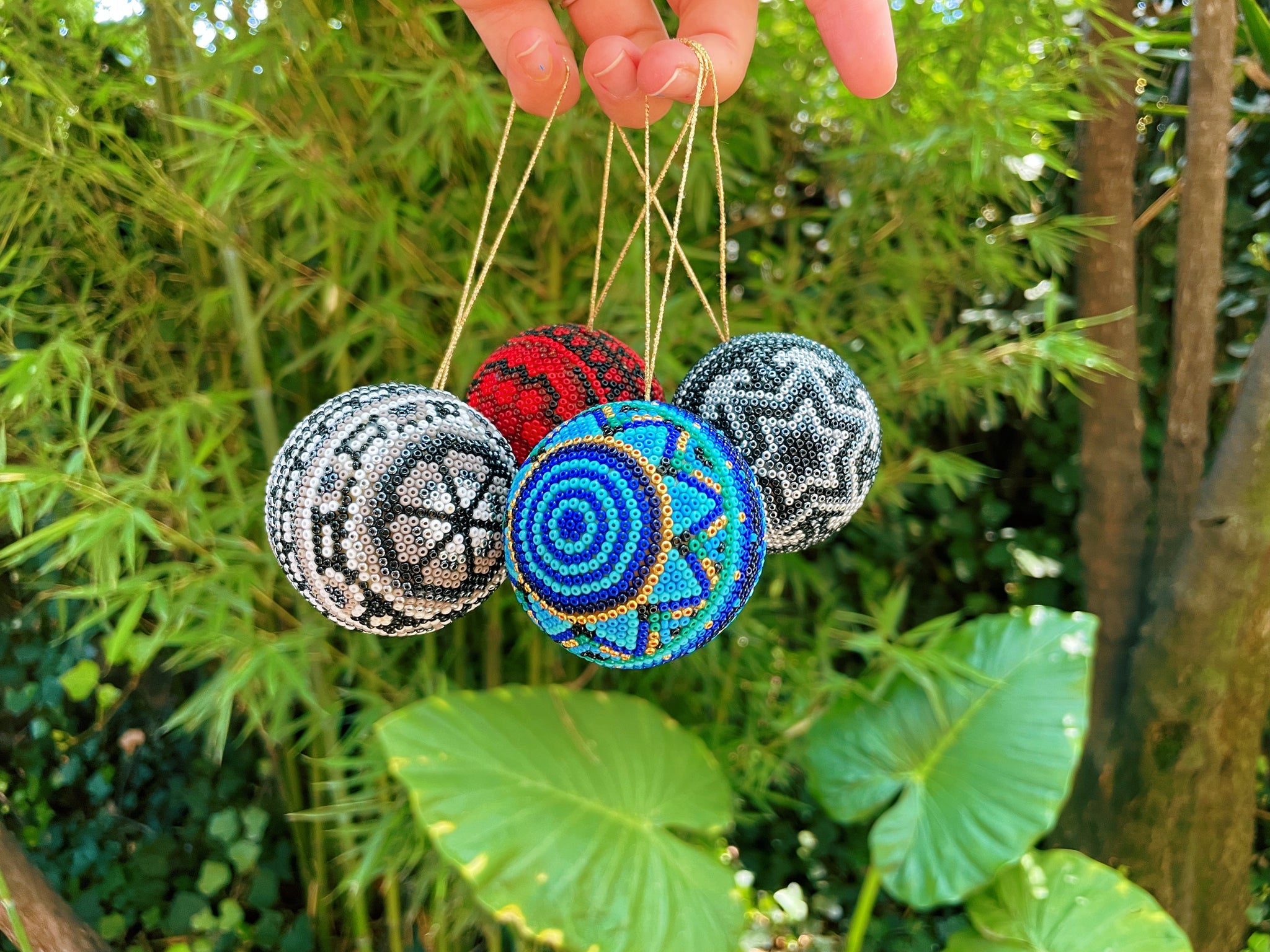 Mexican Huichol Ornament Ball