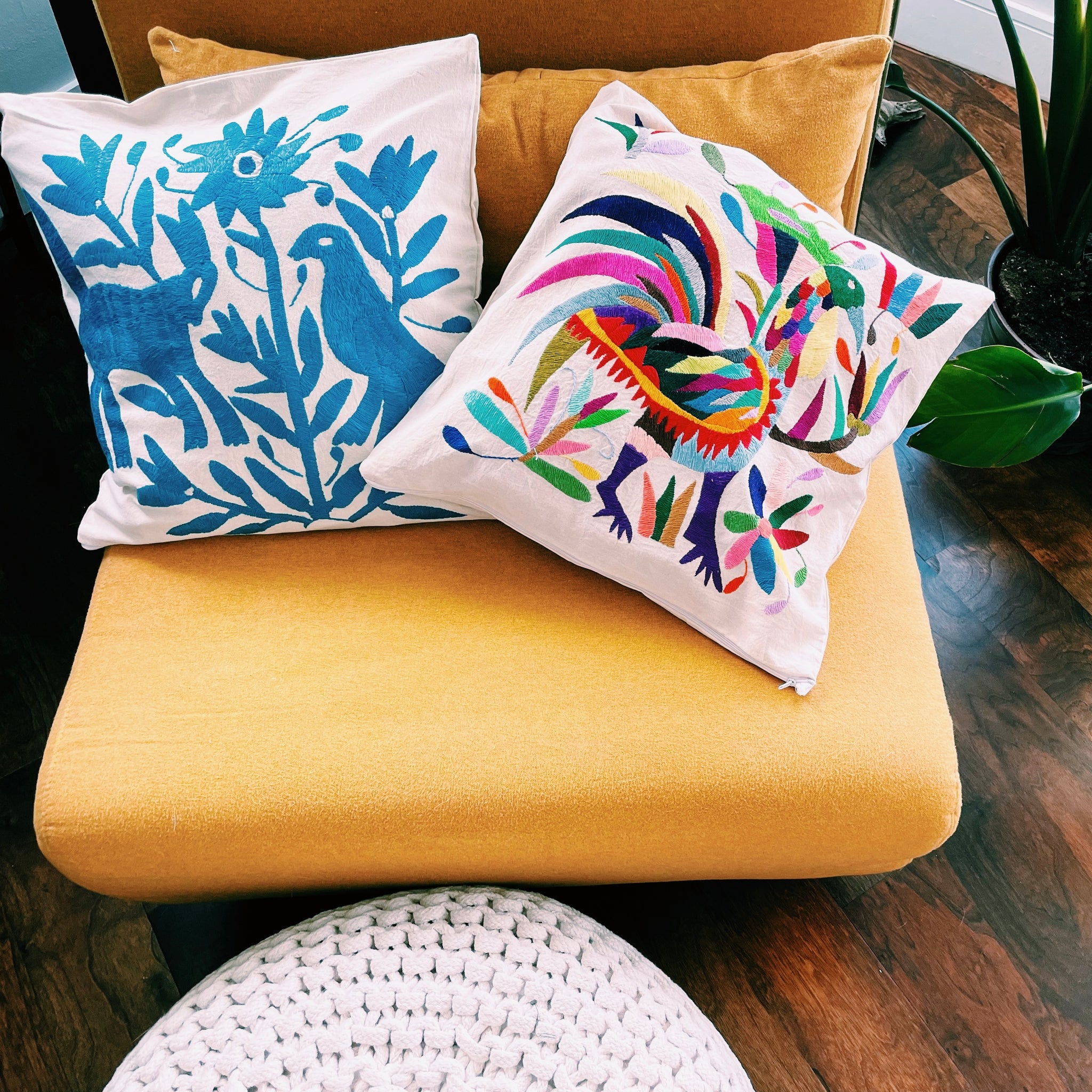 Embroidered Mexican Tenango Pillow Case Pura Vida