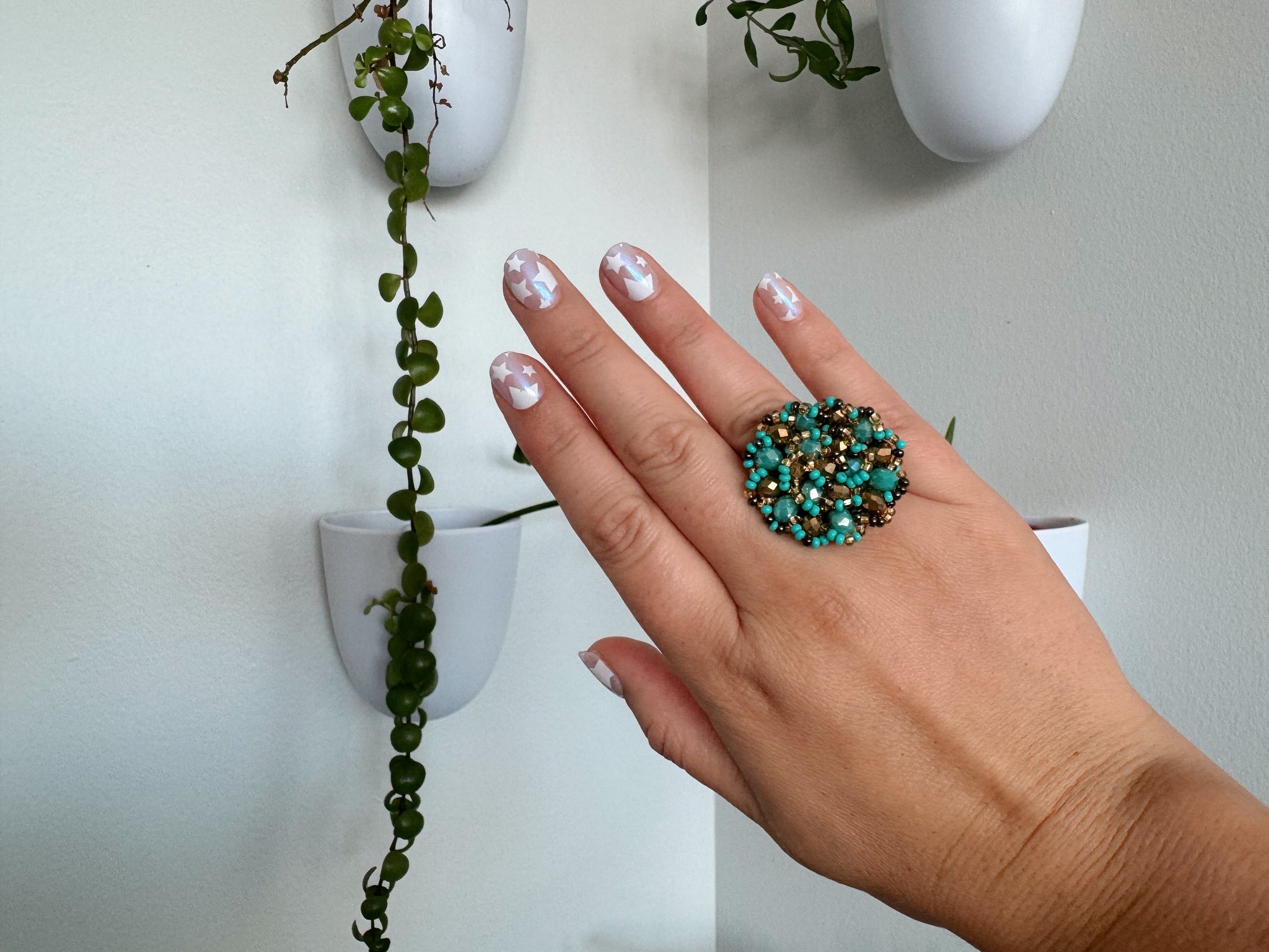 Mexican Huichol Beaded Ring