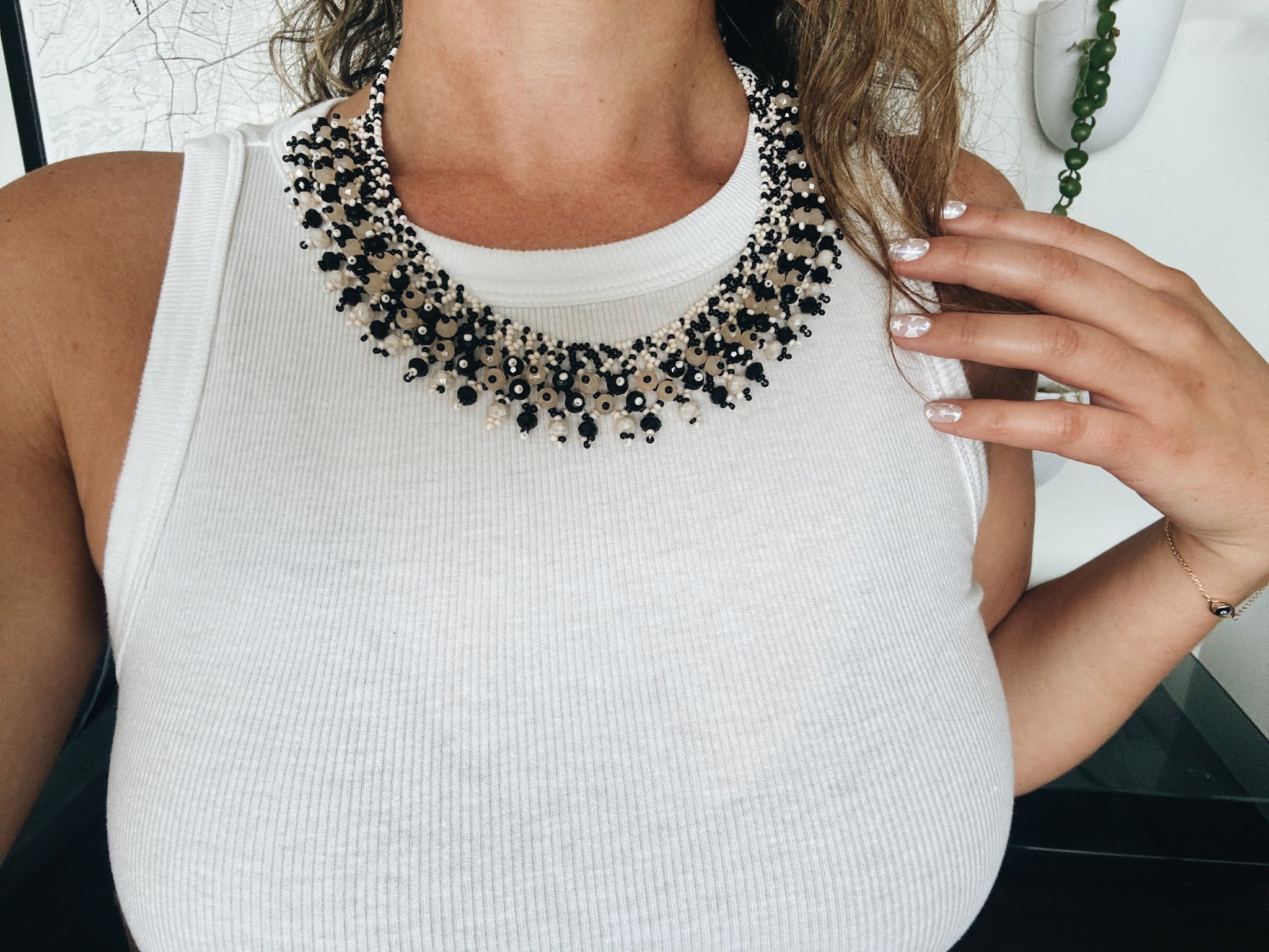 Mexican Huichol Statement Necklace