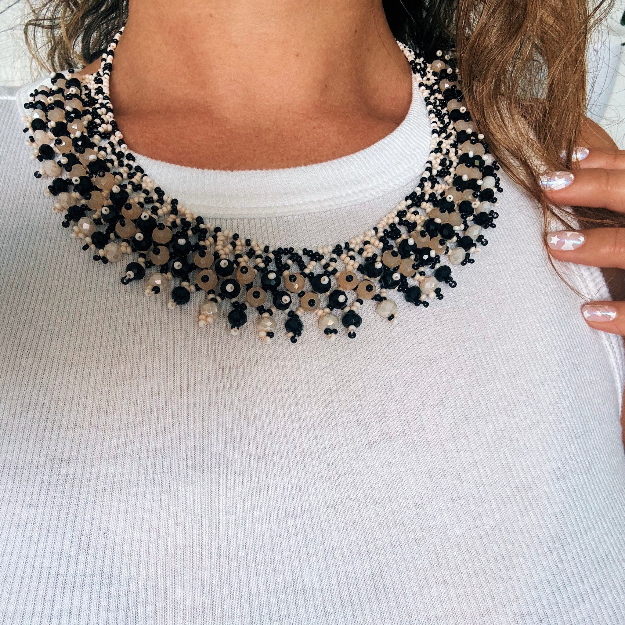 Mexican Huichol Statement Necklace