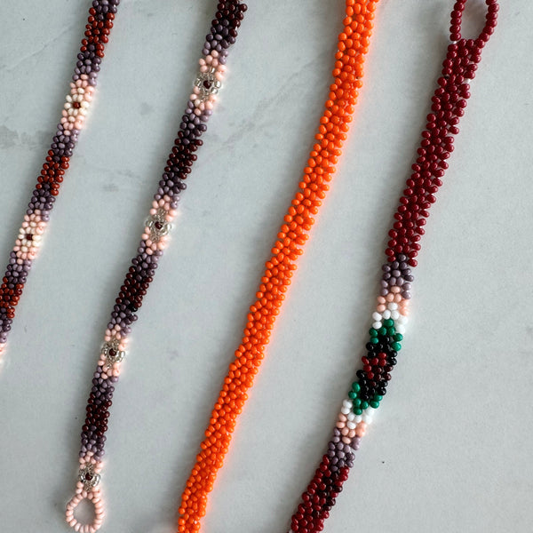 Mexican Huichol Beaded Bracelet | flowers KIDS