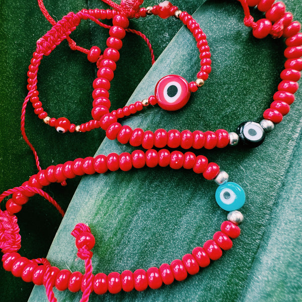 Mexican Huichol Beaded Bracelet | evil eye KIDS