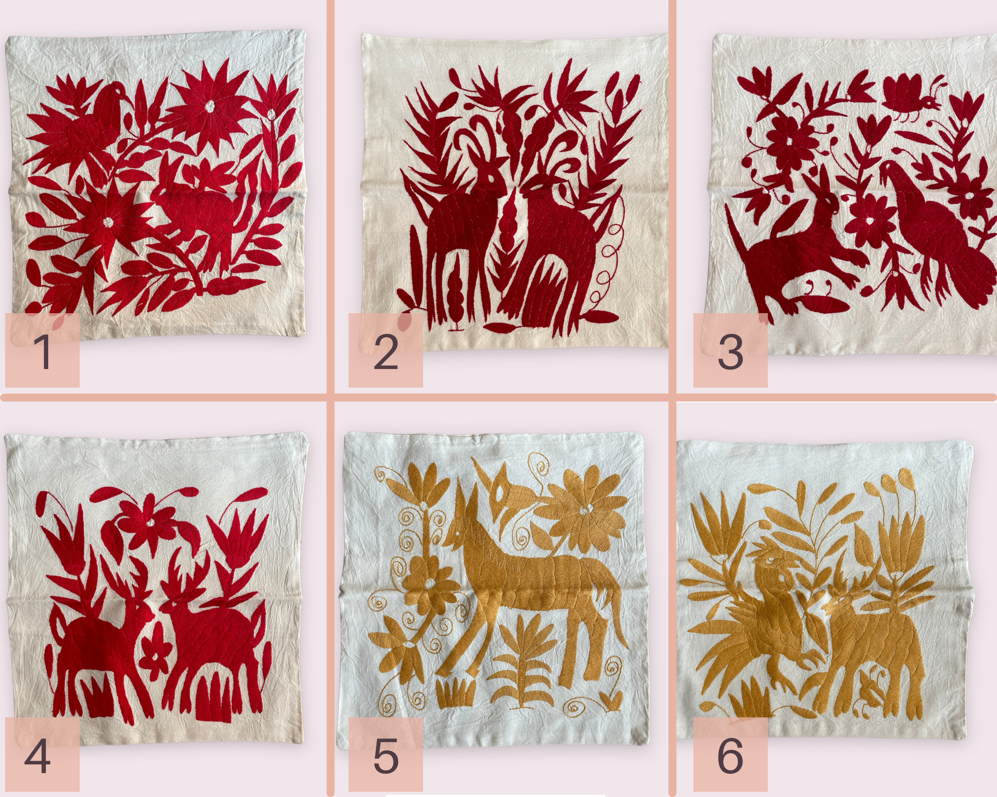 Embroidered Mexican Tenango Pillow Case Pura Vida