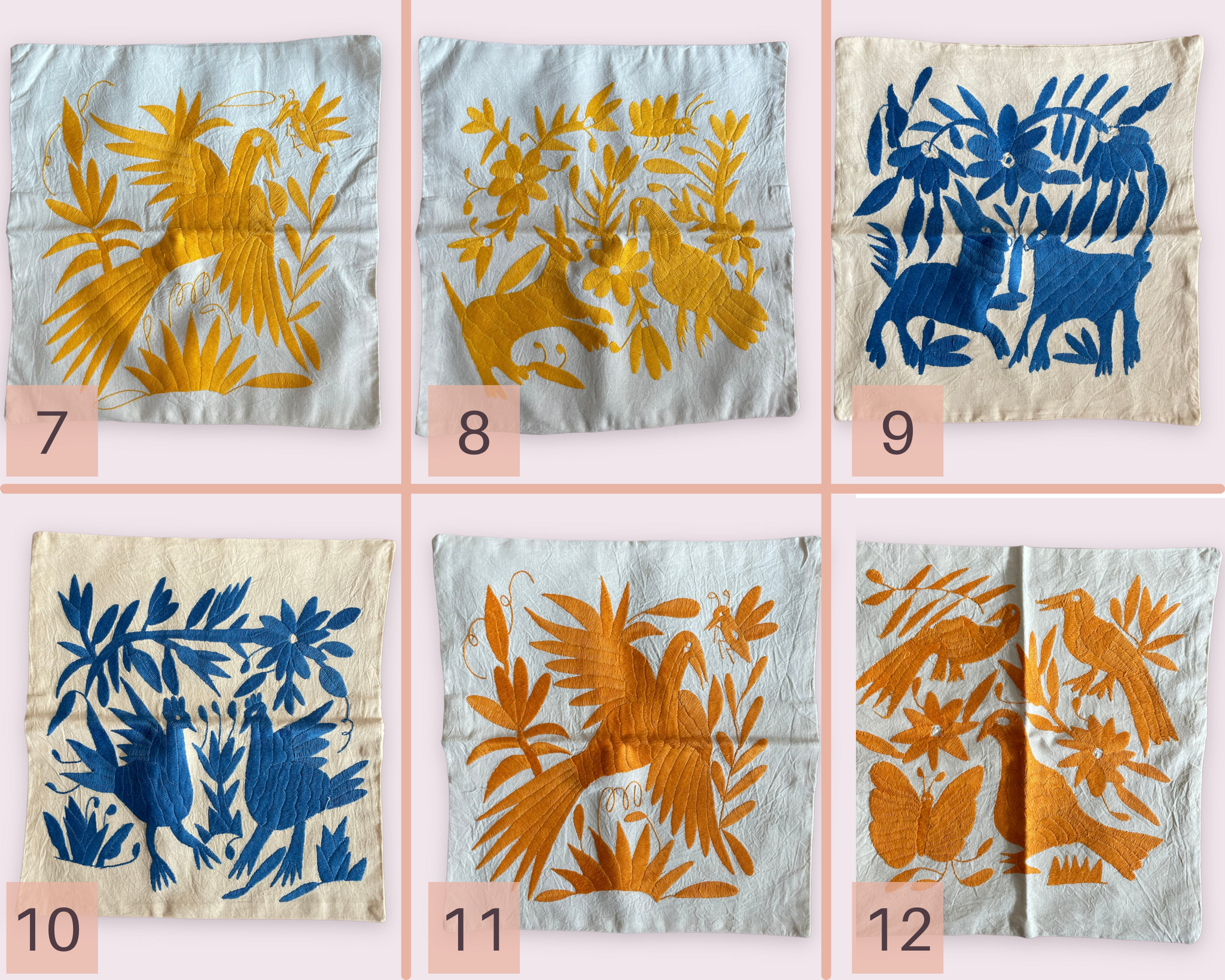 Embroidered Mexican Tenango Pillow Case Pura Vida