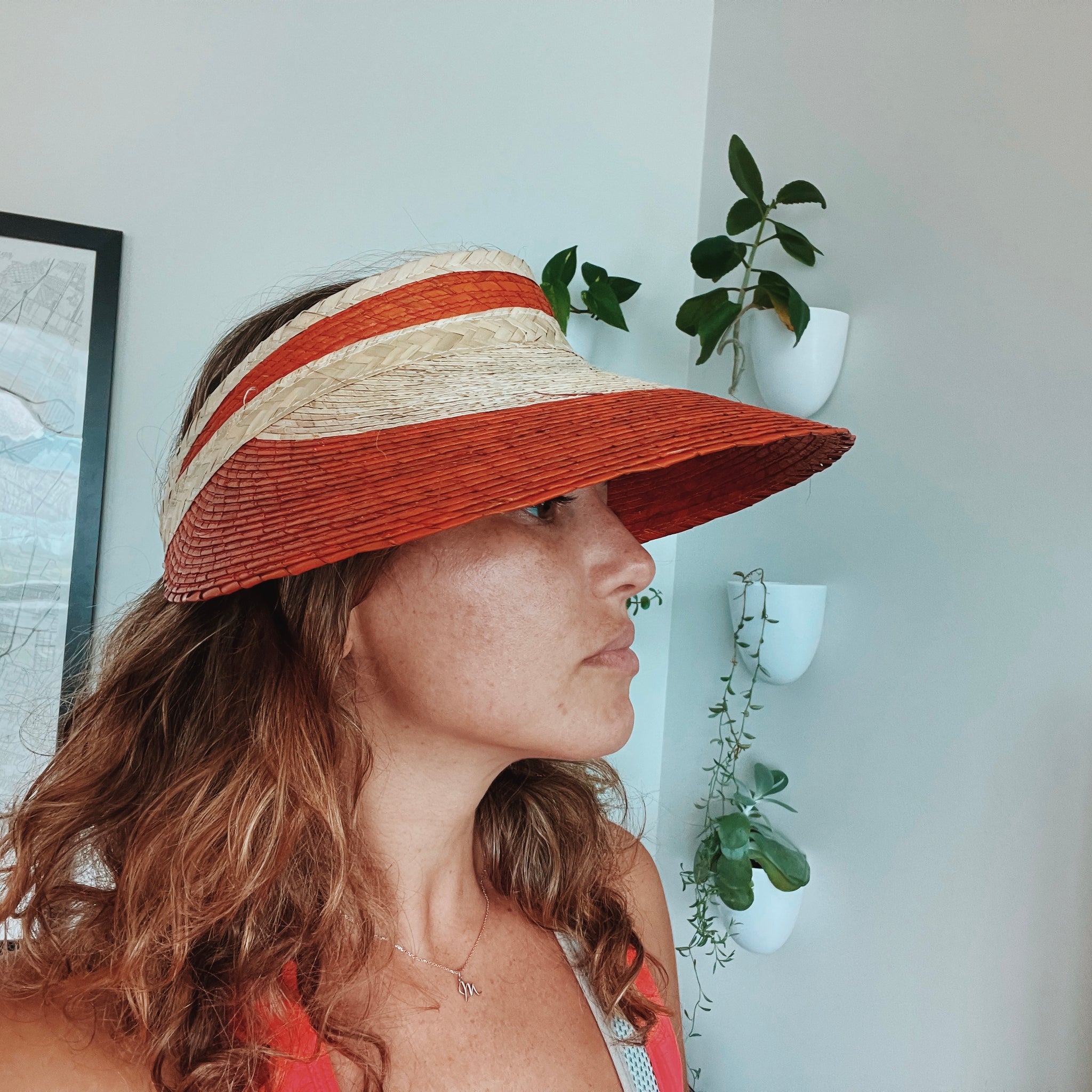 Womens Straw Beach Visor Pura Vida