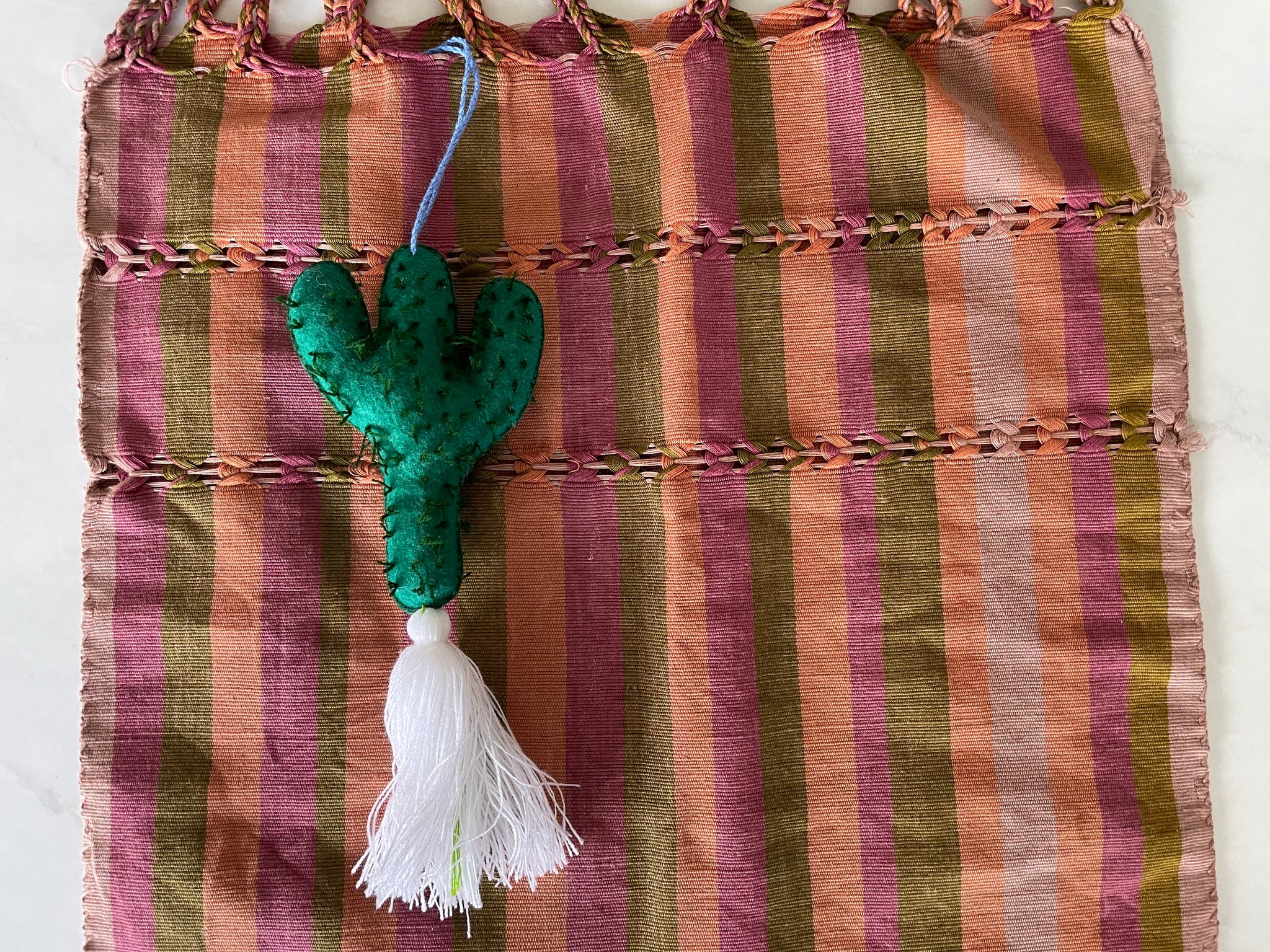 Embroidered Cactus | cactus ornament charm | purse southern decor Pura Vida