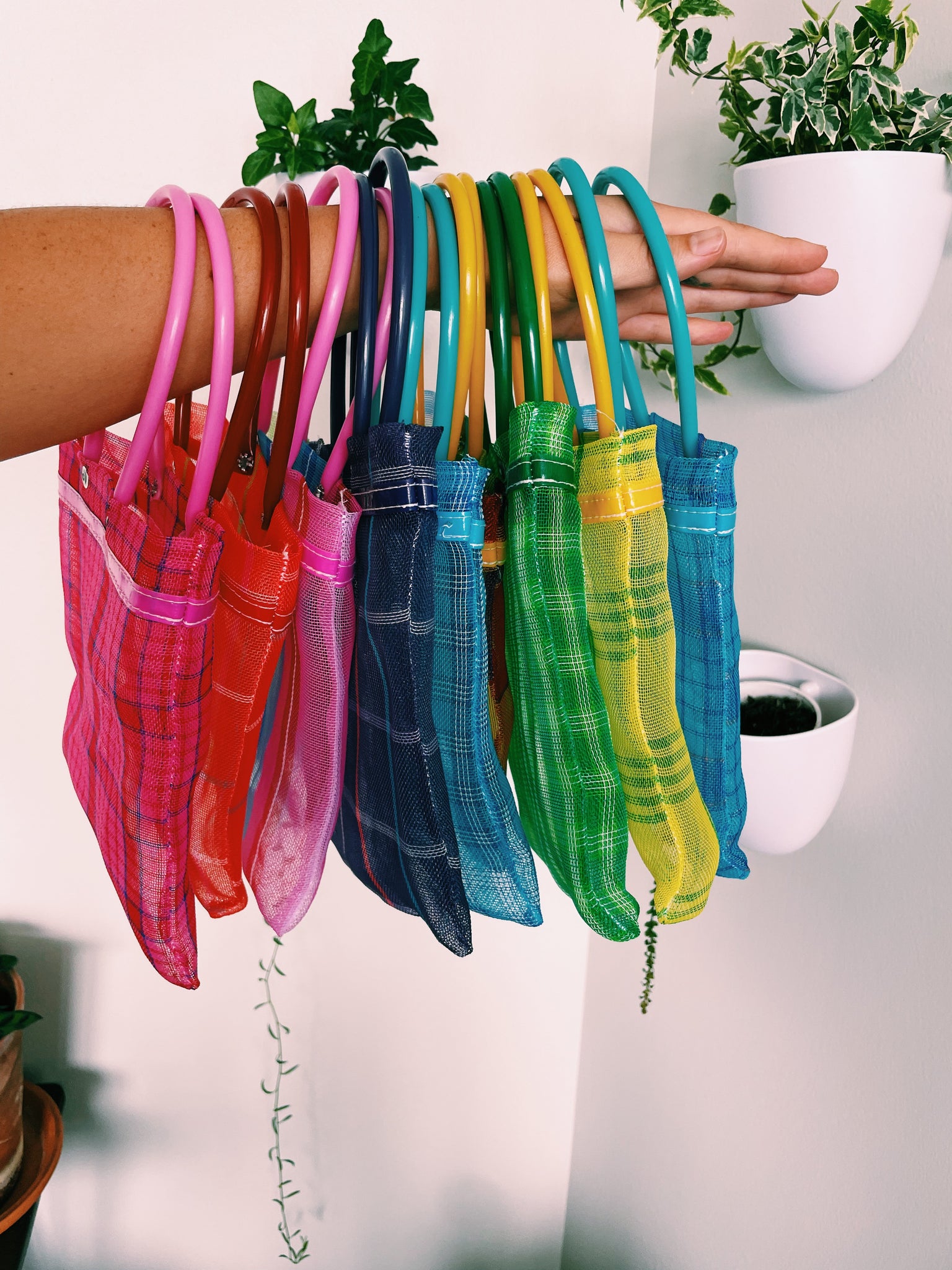 Mini Mexican Plastic Candy Purse Market Bag 7x7 in Pura Vida