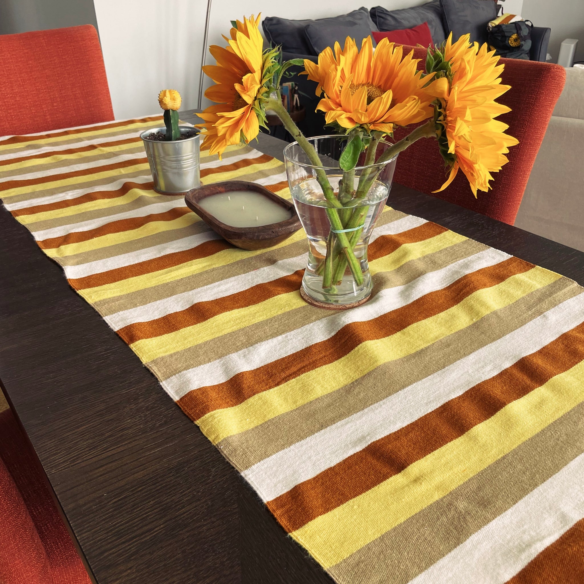 Mexican Cotton Loom Table Runner Pura Vida