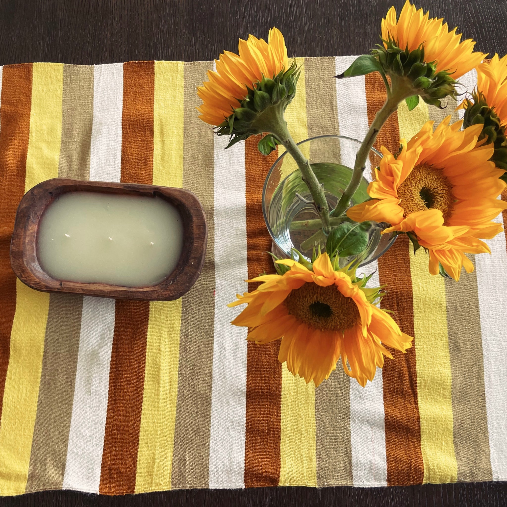 Mexican Cotton Loom Table Runner Pura Vida