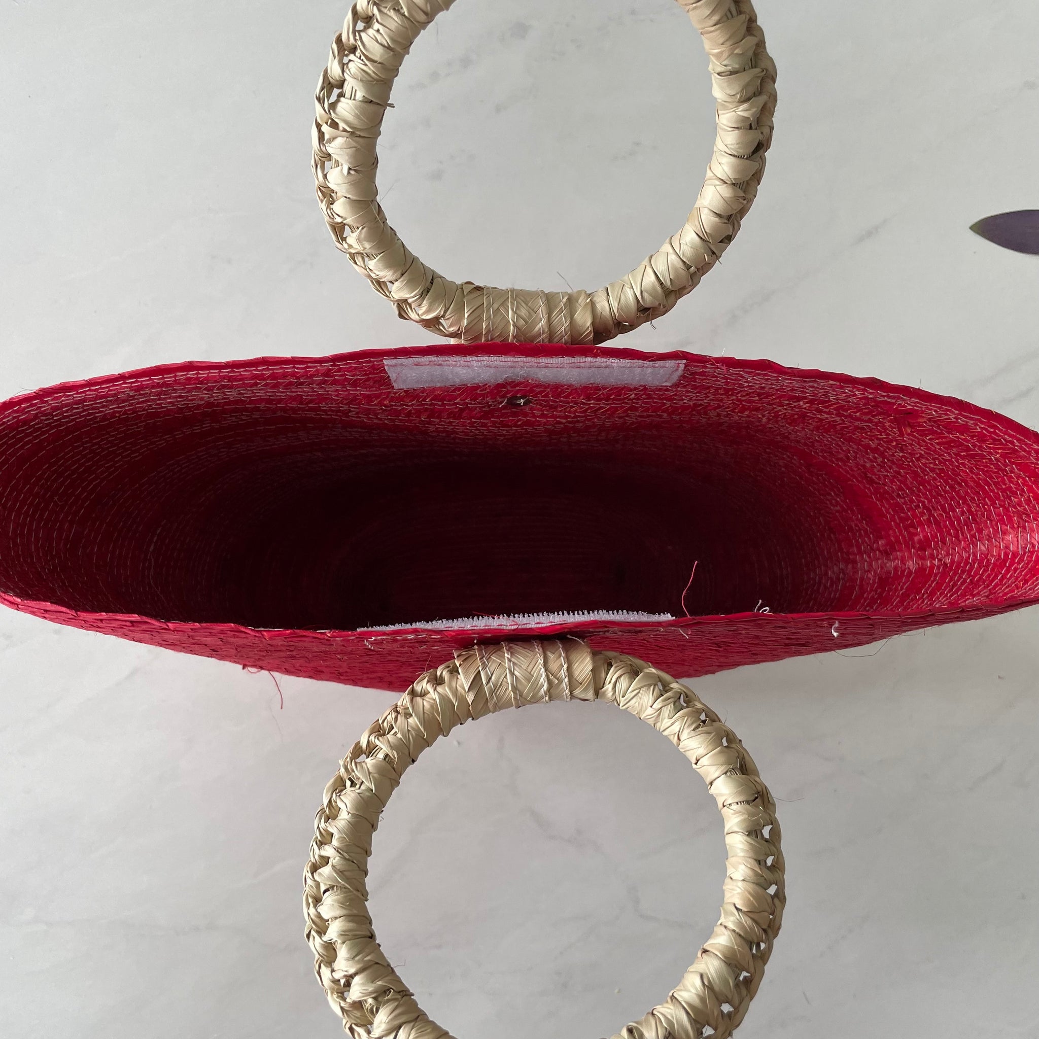 Palm straw red purse Pura Vida