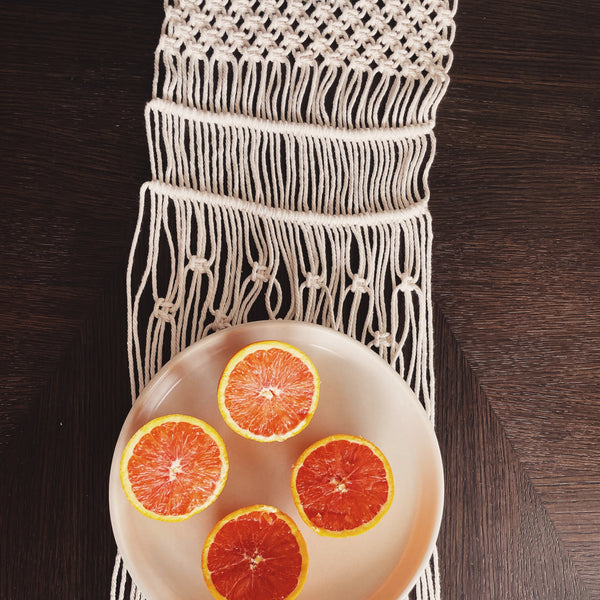 Macrame Statement Piece Table Runner Pura Vida