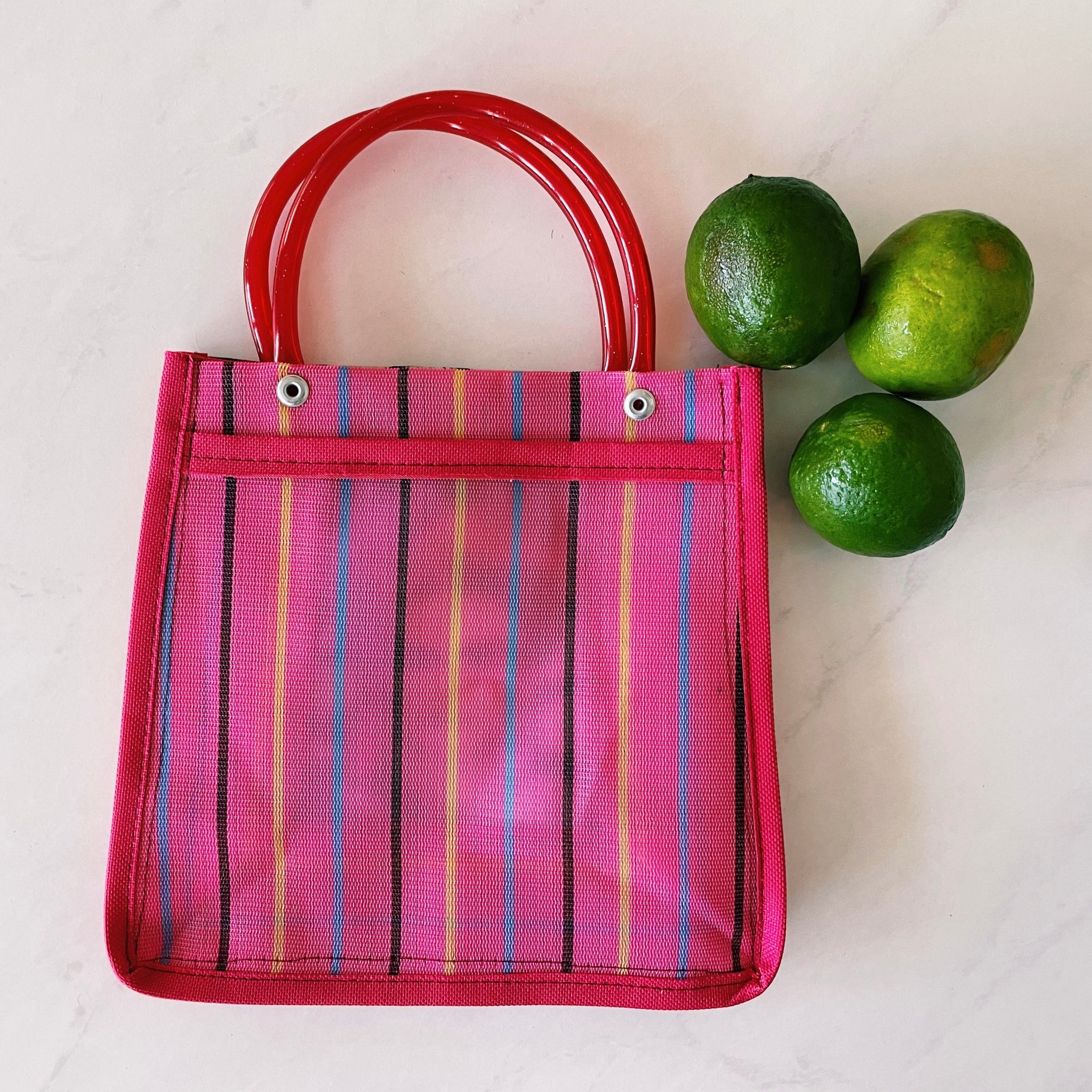 Mexican Frida Plastic Tote Purse 8 x 8 in Pura Vida