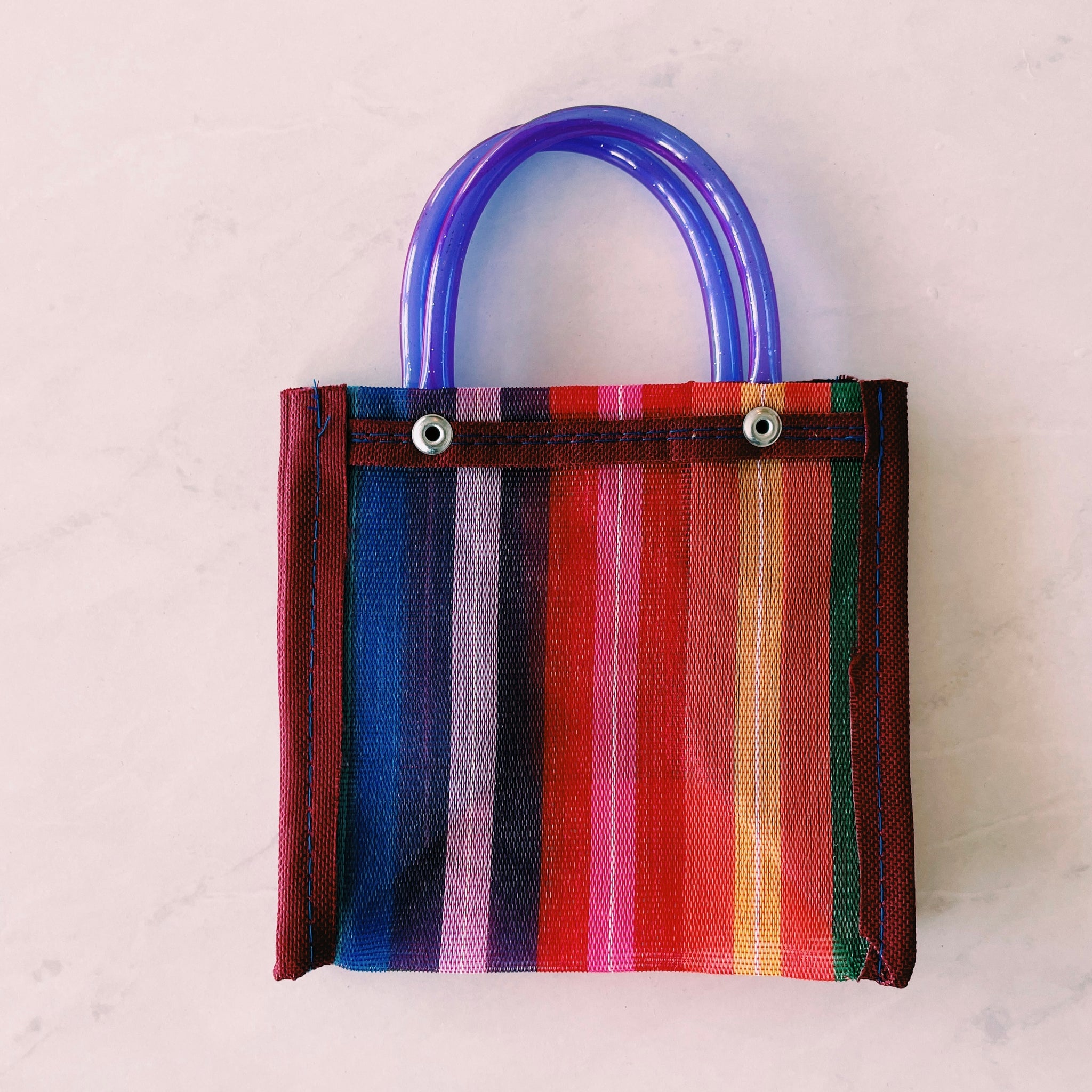 Mexican Frida & Catrina Plastic Tote Purse 6 x 5 in Pura Vida