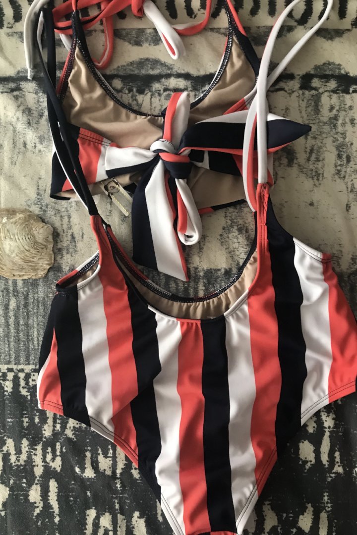 Alondra Swimsuit Multicolor Lines Pura Vida
