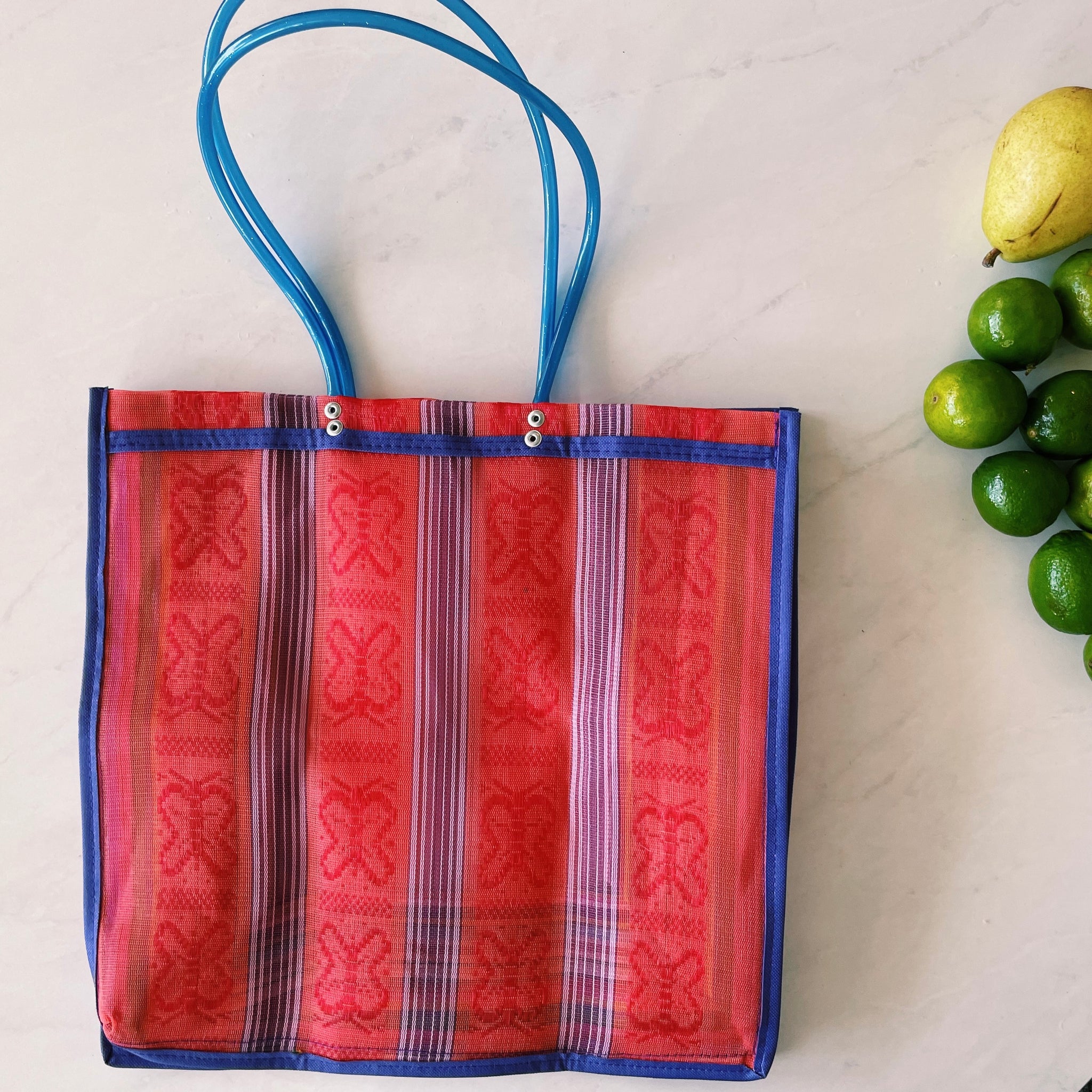 Mexican Triangle Frida Plastic Tote Purse 15 x15 in Pura Vida