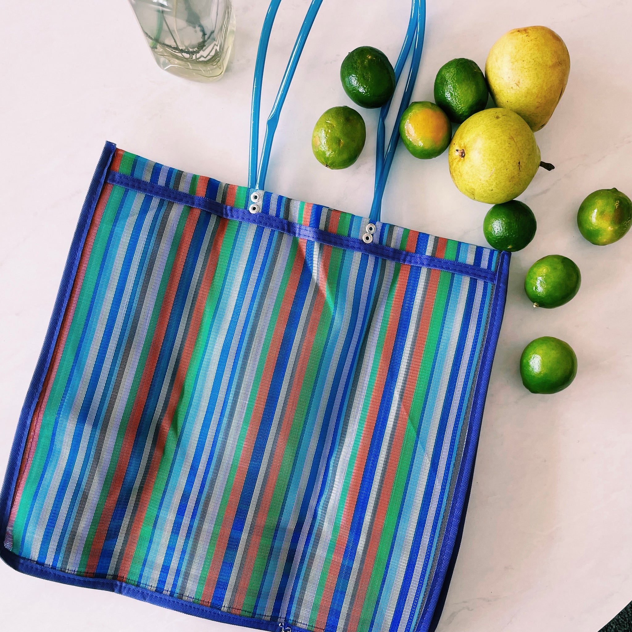 Mexican Triangle Frida Plastic Tote Purse 15 x15 in Pura Vida