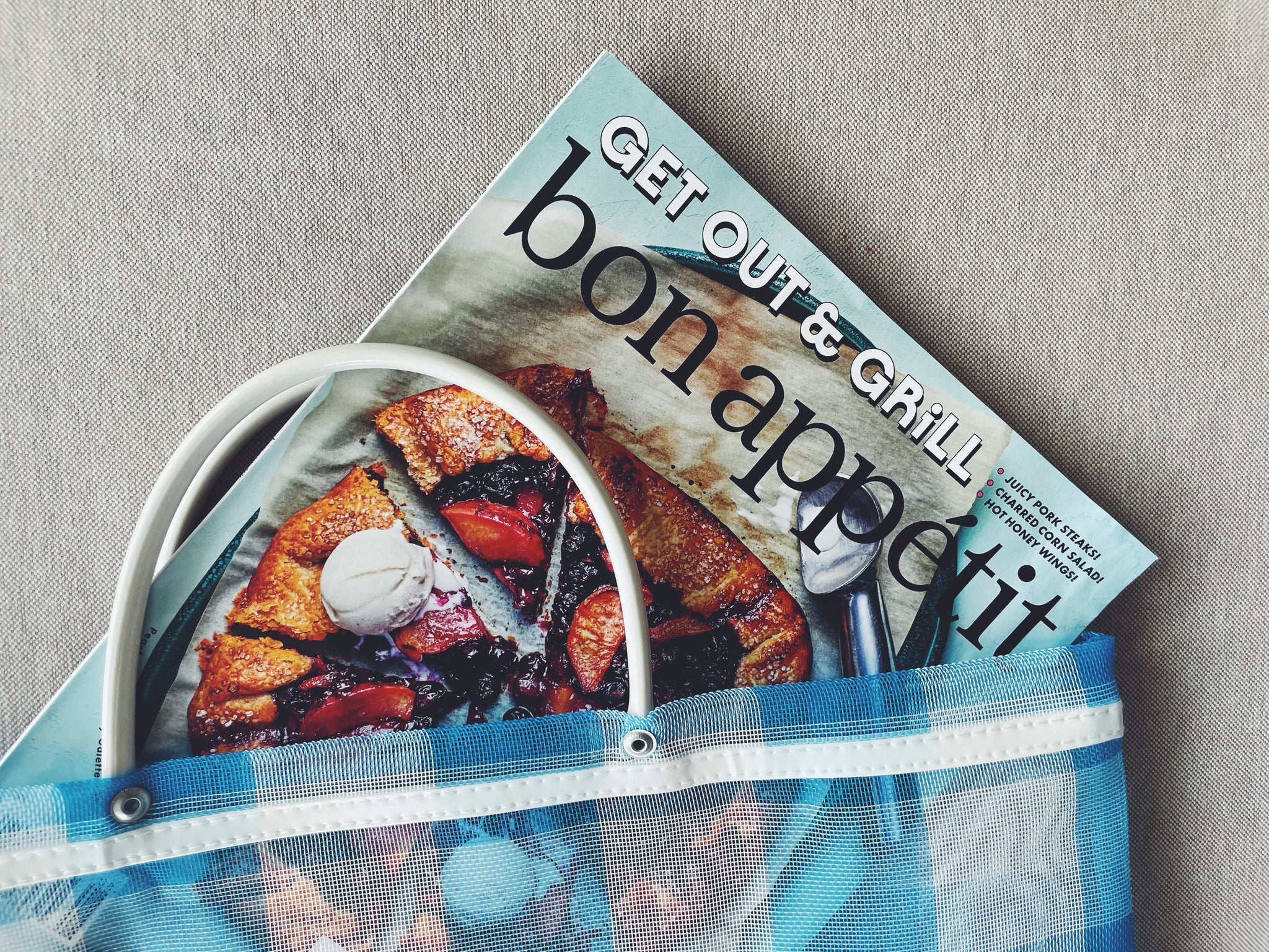 Small Mexican Plastic Tote Beach Market Bag 15 x 11 in Pura Vida