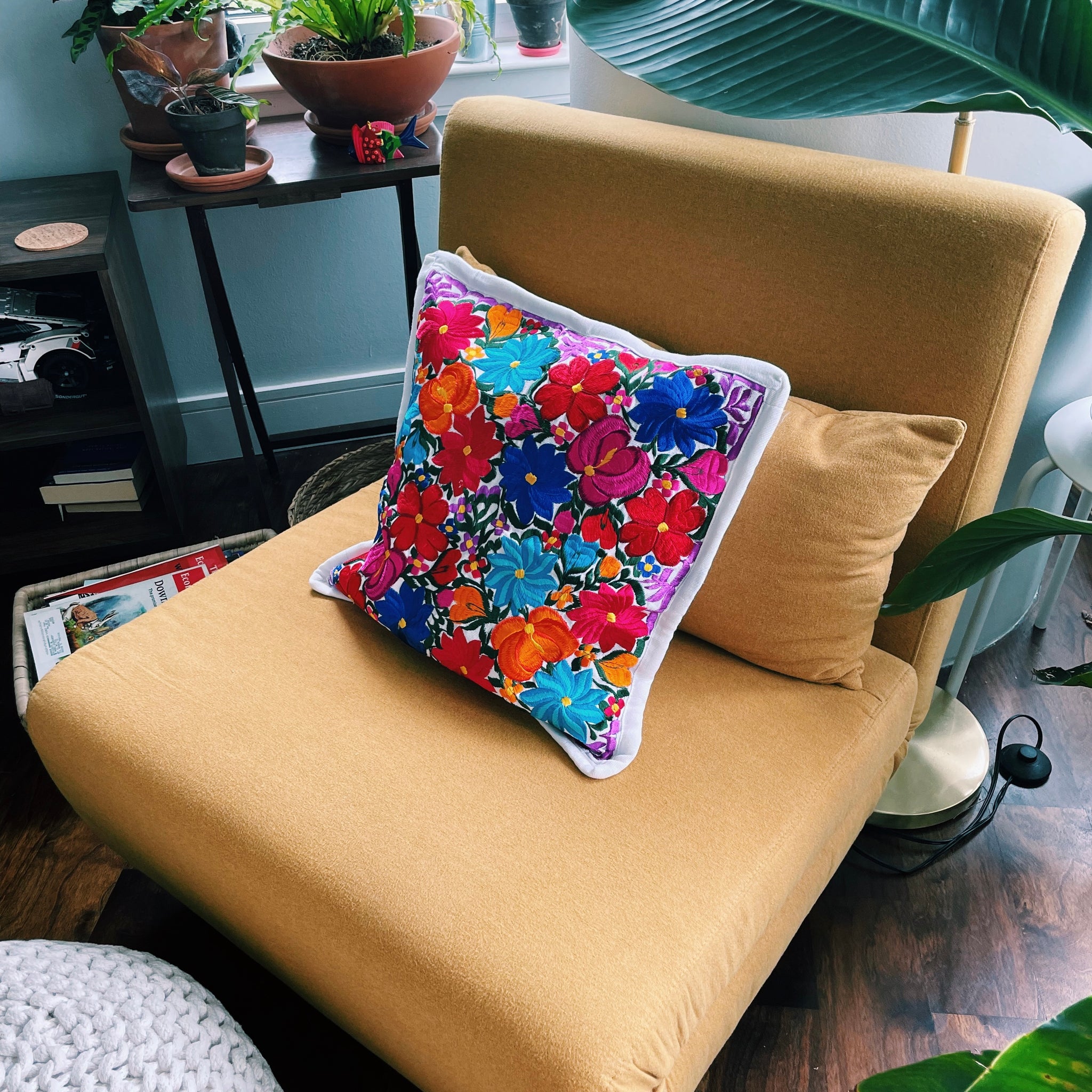 Embroidered Mexican Pillow Case Pura Vida