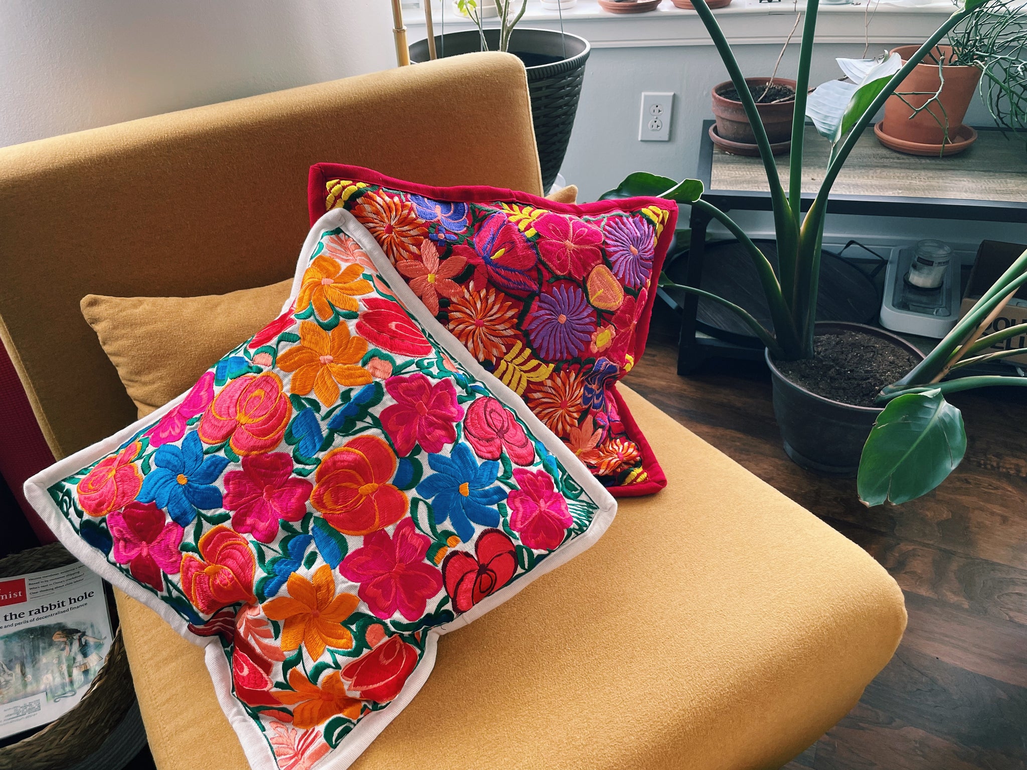 Embroidered Mexican Pillow Case Pura Vida