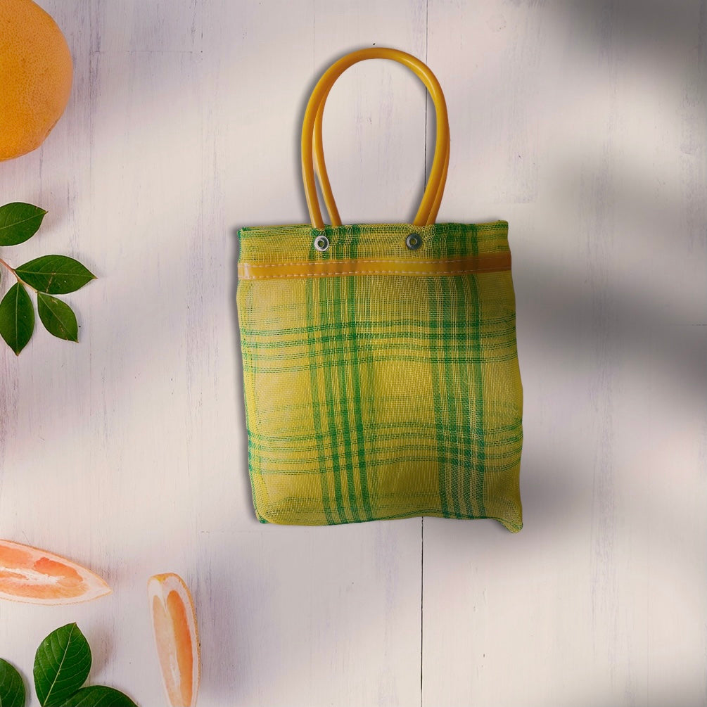 Mini Mexican Plastic Candy Purse Market Bag 7x7 in Pura Vida