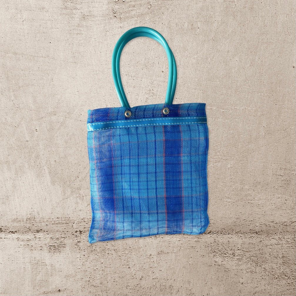 Mini Mexican Plastic Candy Purse Market Bag 7x7 in Pura Vida