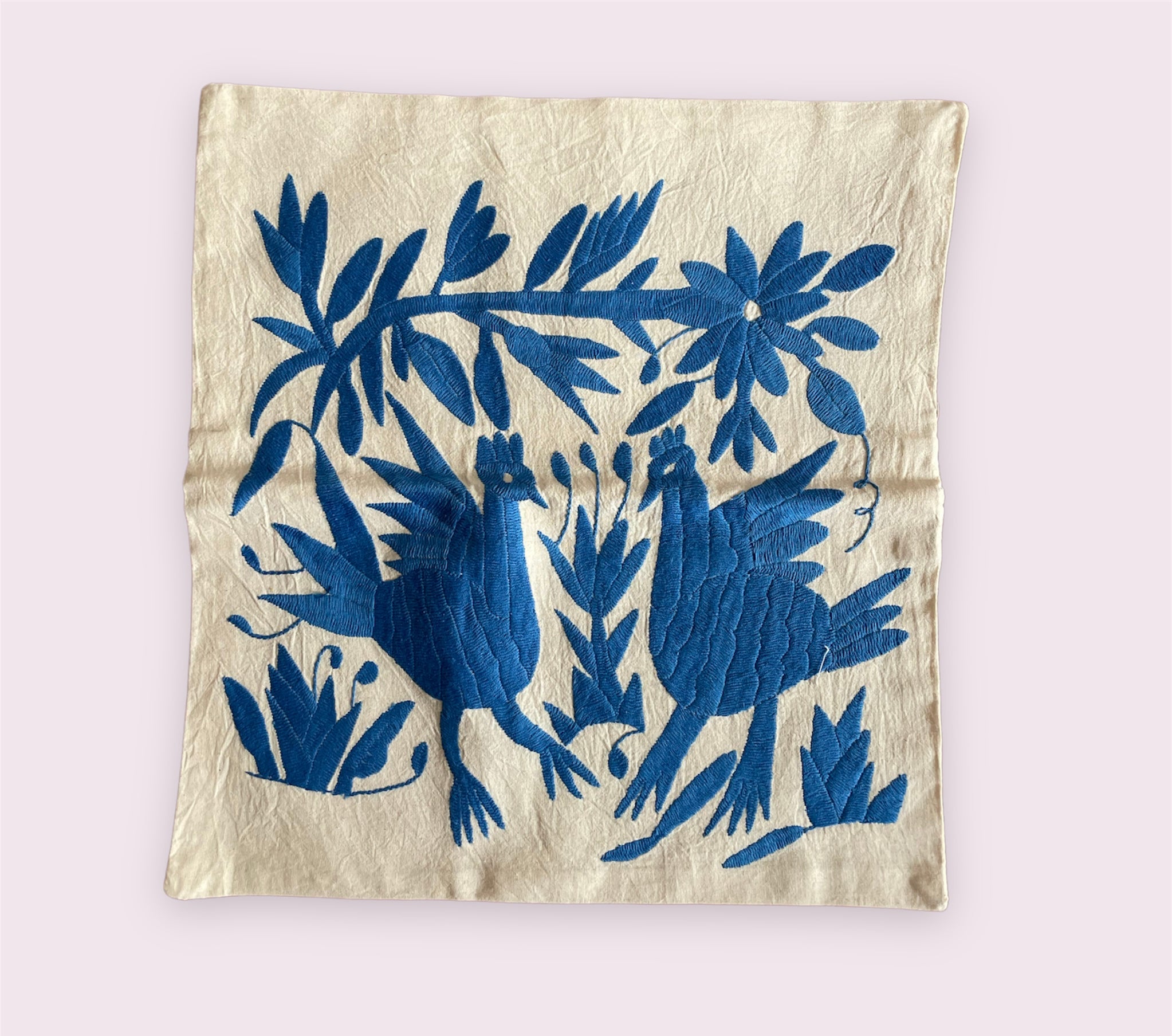 Embroidered Mexican Tenango Pillow Case Pura Vida