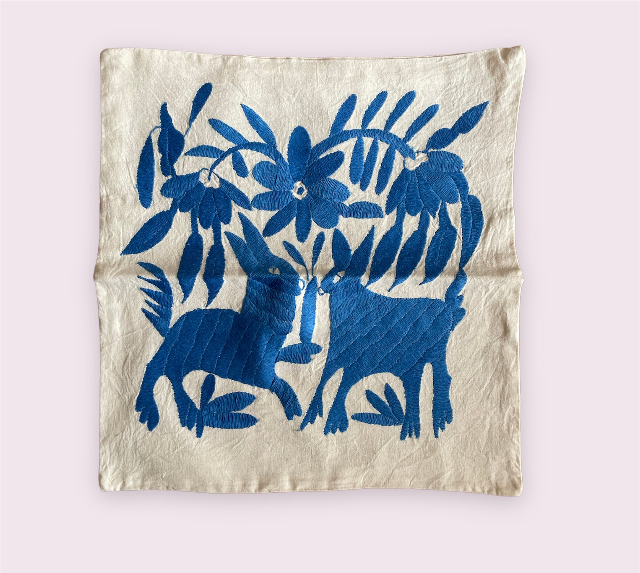 Embroidered Mexican Tenango Pillow Case Pura Vida