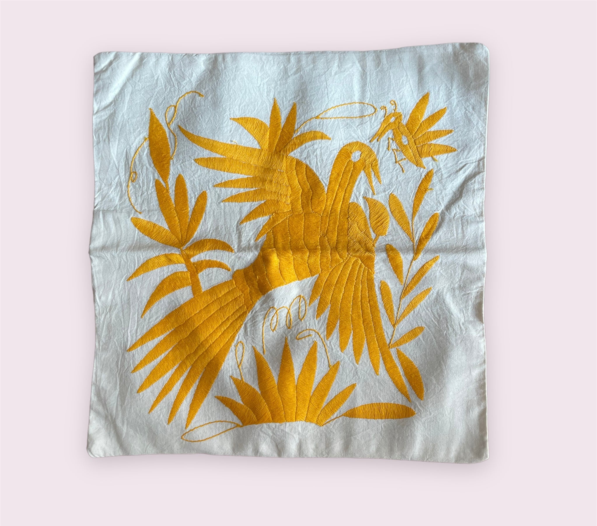 Embroidered Mexican Tenango Pillow Case Pura Vida