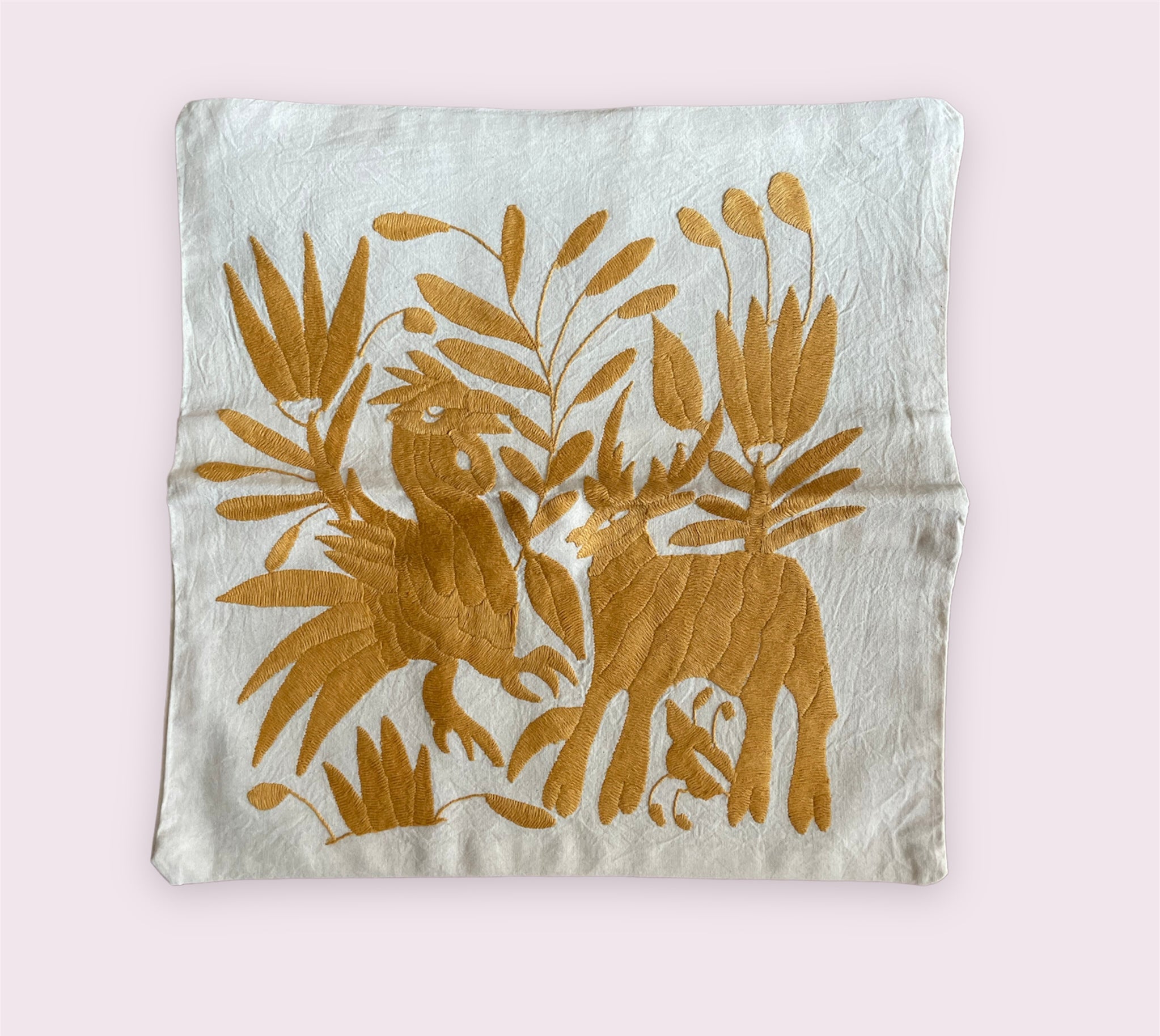 Embroidered Mexican Tenango Pillow Case Pura Vida