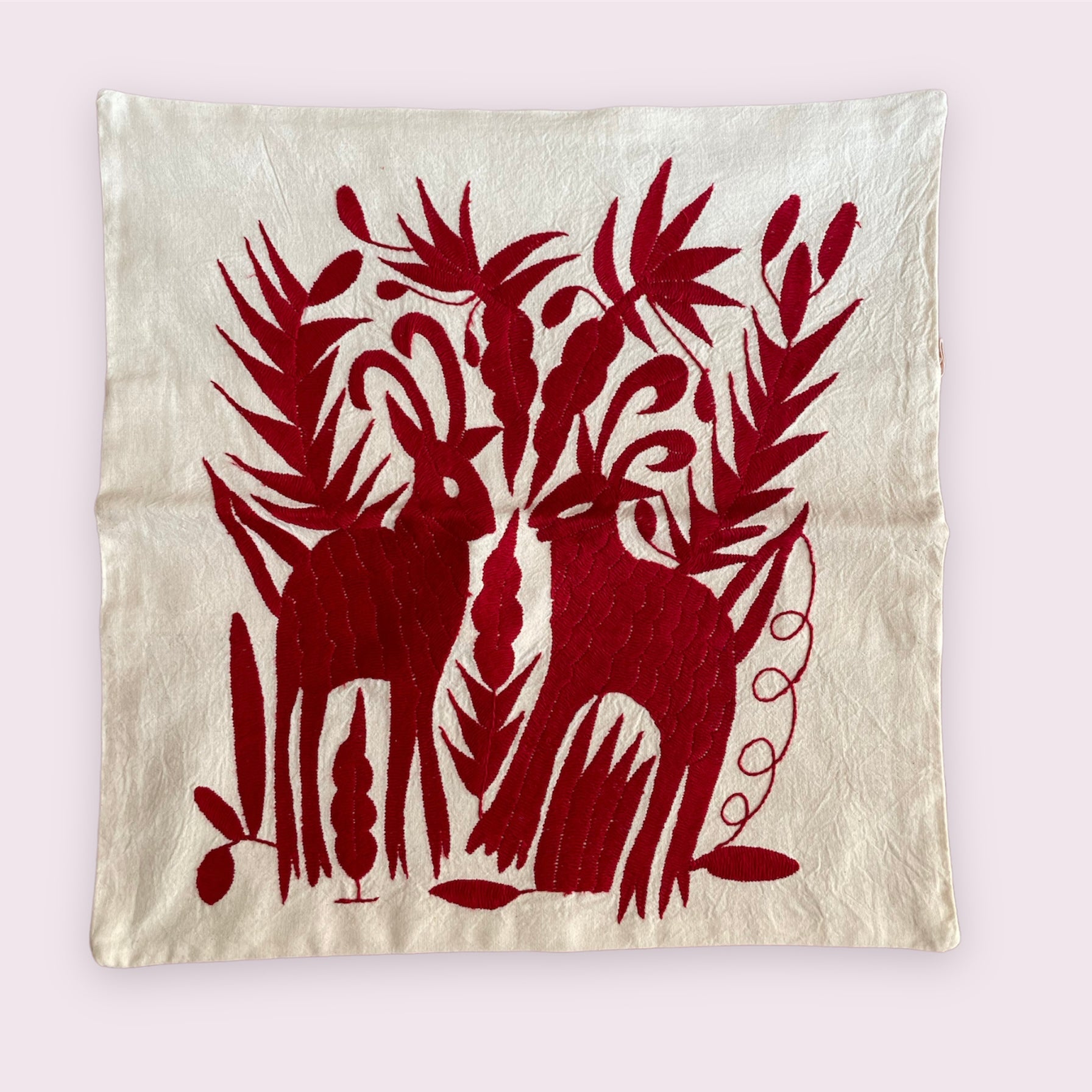 Embroidered Mexican Tenango Pillow Case Pura Vida