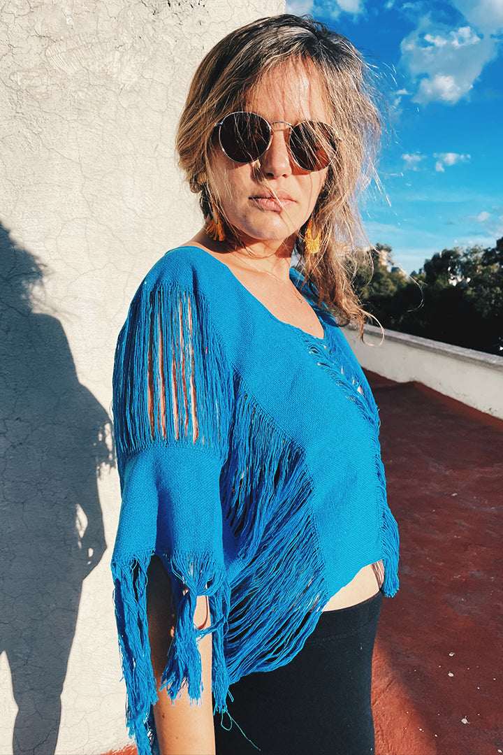 Zipolite Blue Short Top Pura Vida