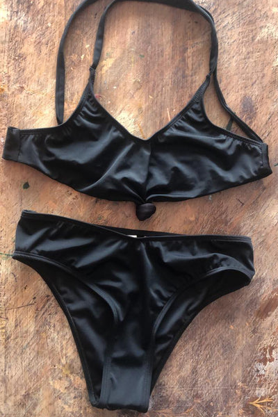 Balandra Swimsuit Black Top Black Bottom Pura Vida