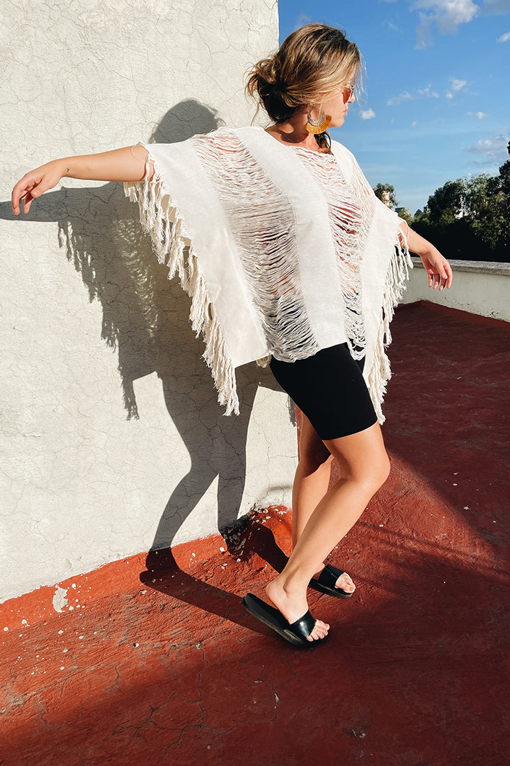 Zipolite Beige Long Top Pura Vida