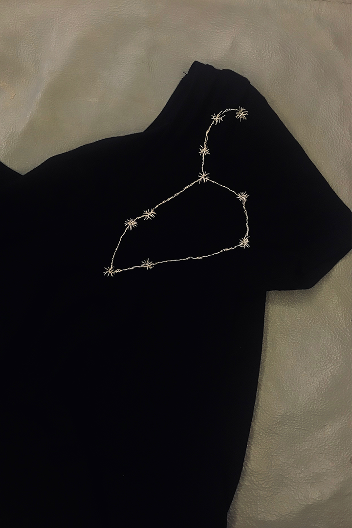 Constellation Embroidered T-Shirt Leo Woman Pura Vida
