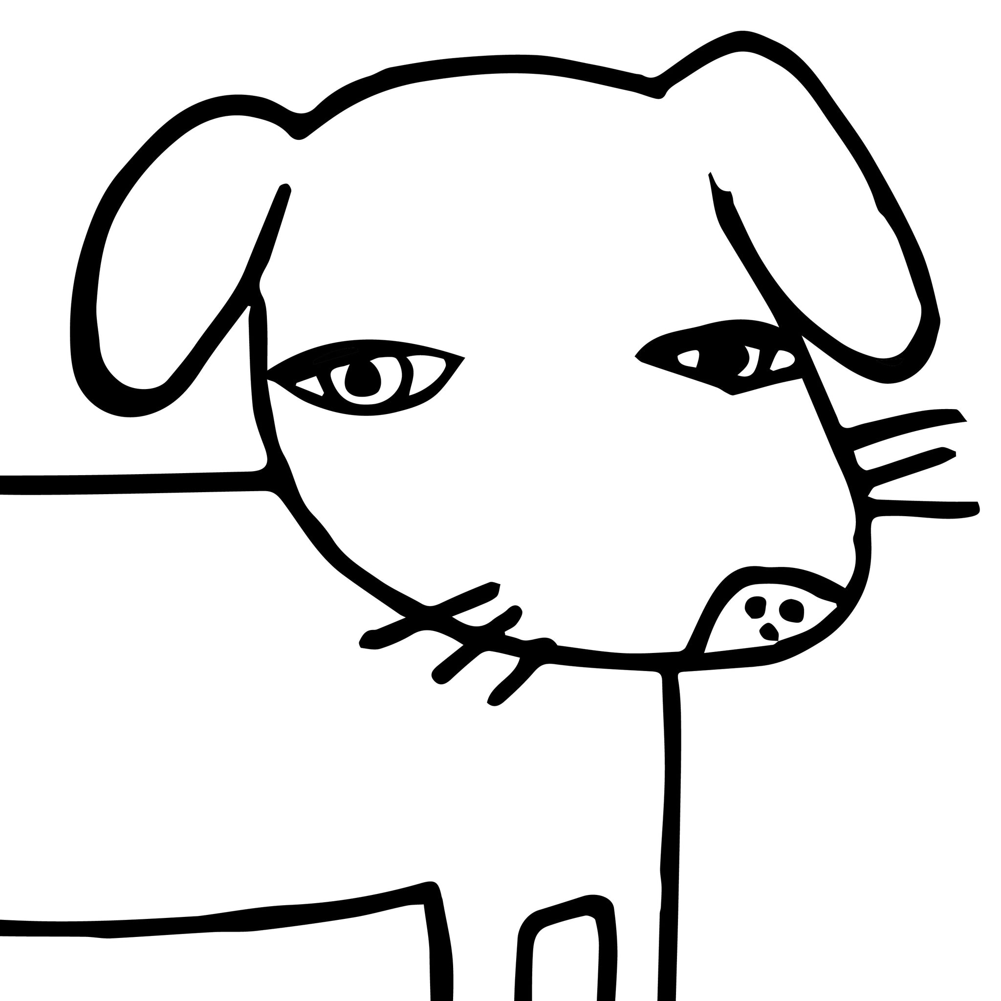 Black and White Dog Nursery Art Print Pura Vida