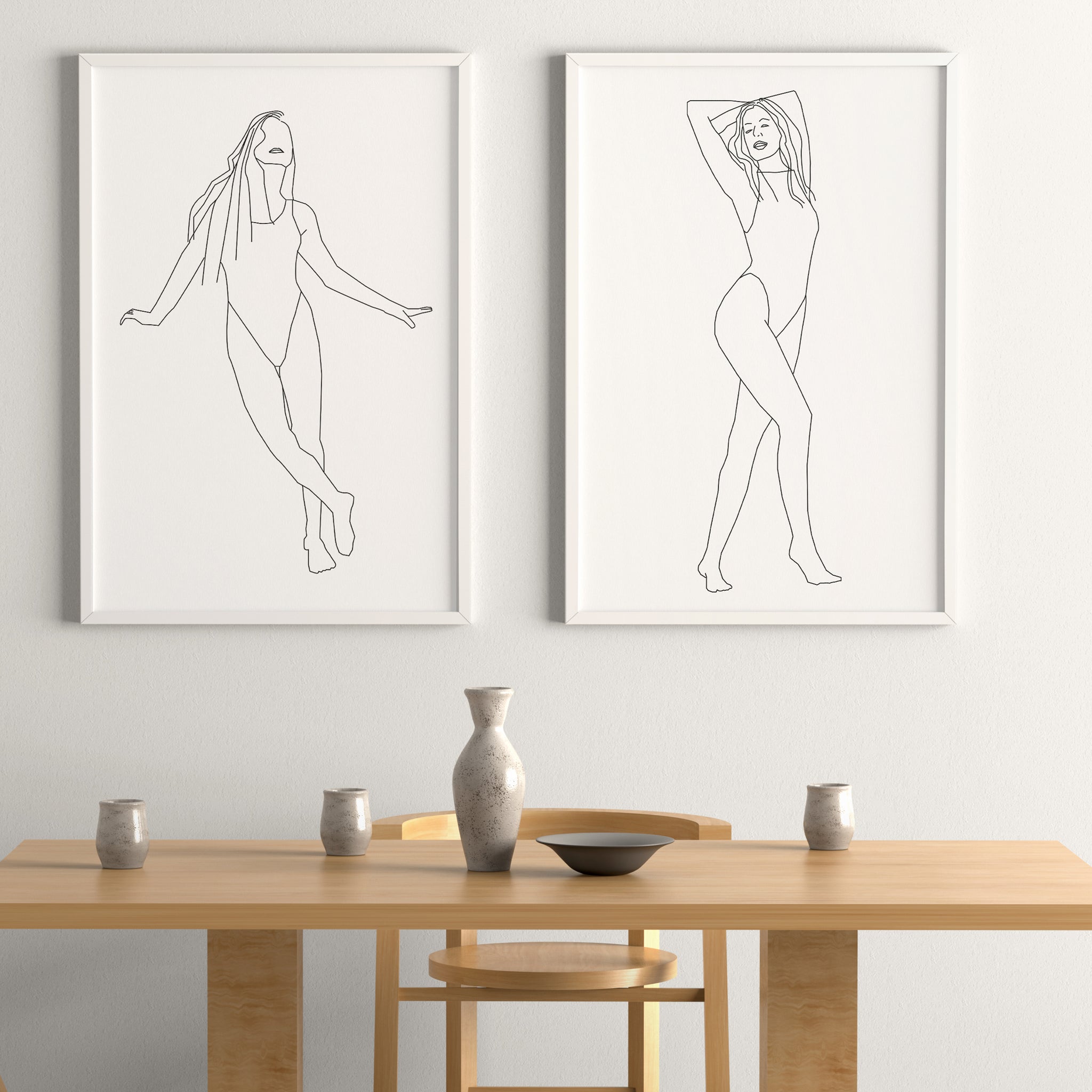 Remi Black and White Line Art Poster Pura Vida