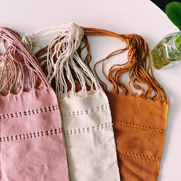 Mexican Cotton Loom Market Bag 16 x 14 in Pura Vida
