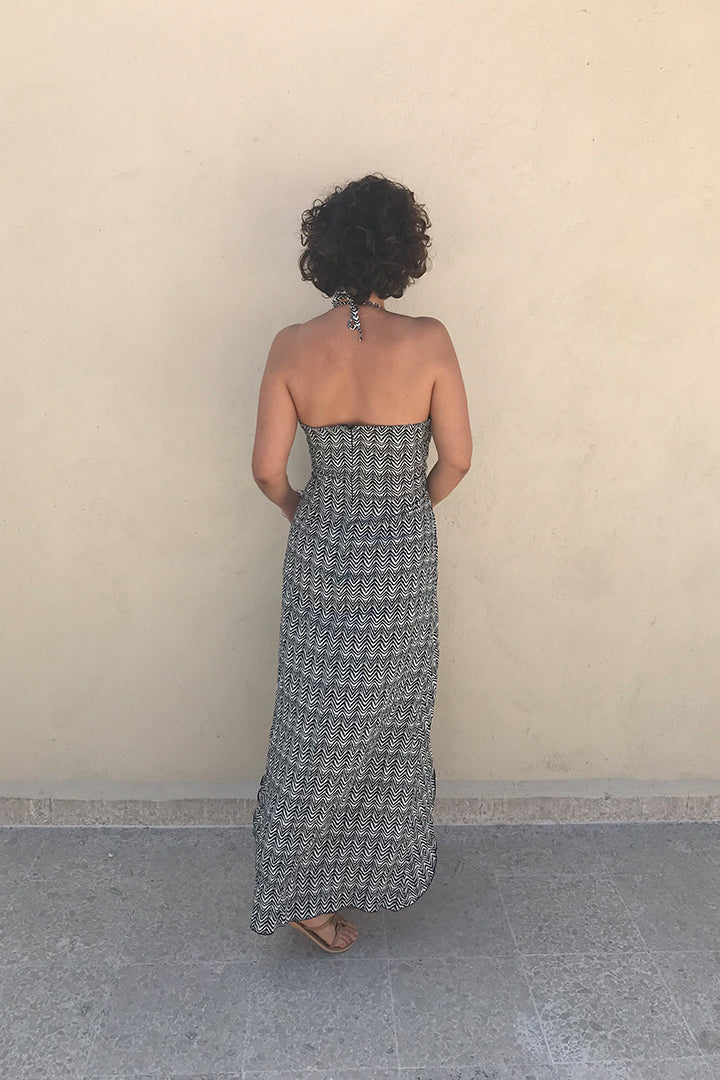 Tropical Beach Coverup Black and White Pattern Pura Vida