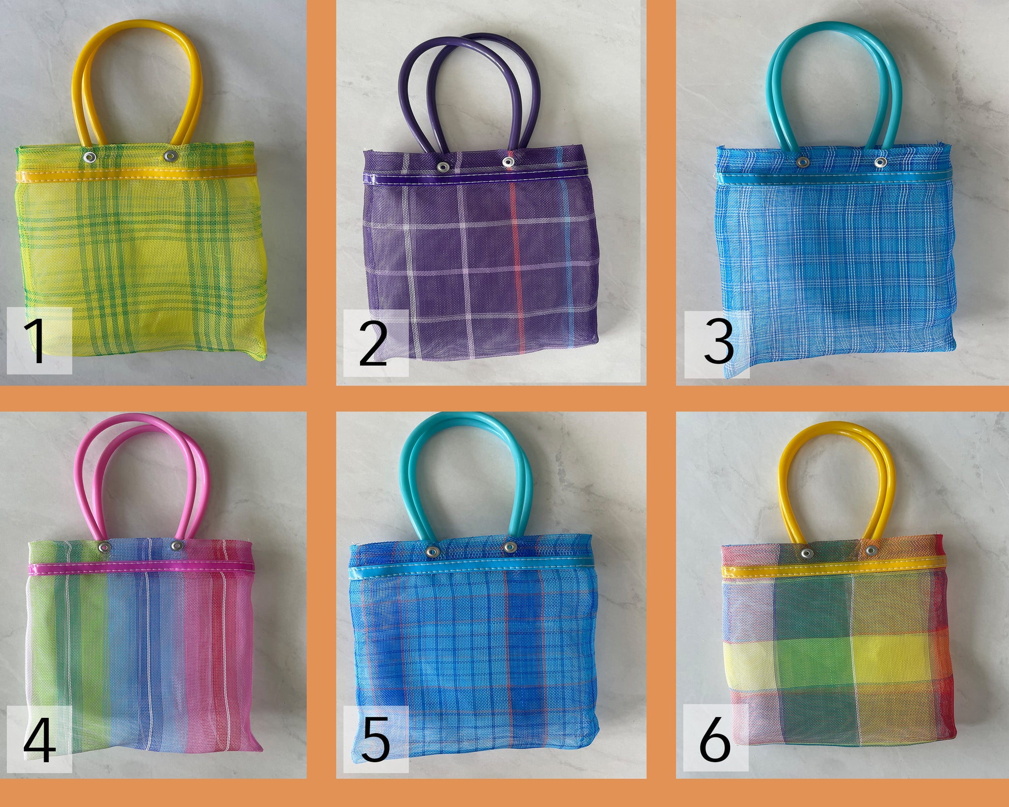 Mini Mexican Plastic Candy Purse Market Bag 7x7 in Pura Vida