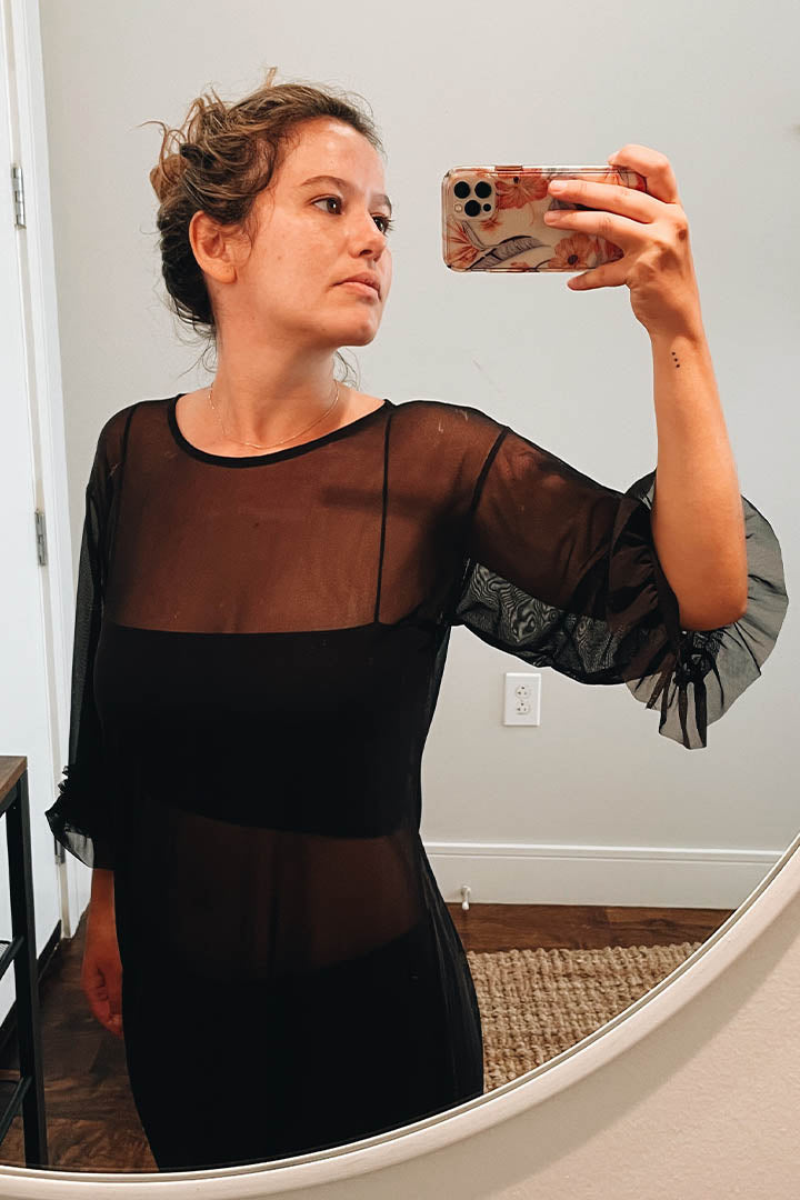 Gazelle Black Mesh Coverup Pura Vida