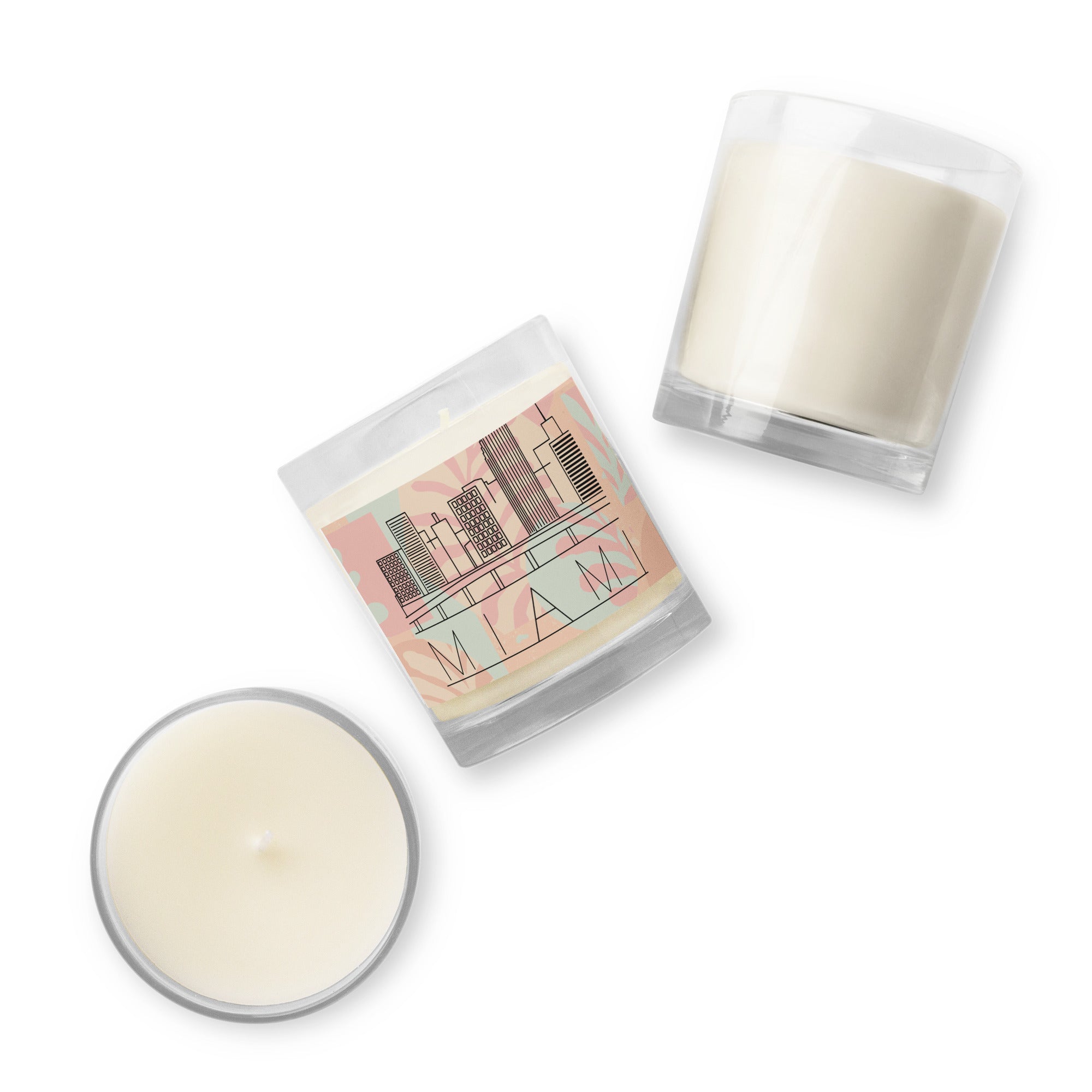 Miami Glass jar soy wax candle Pura Vida