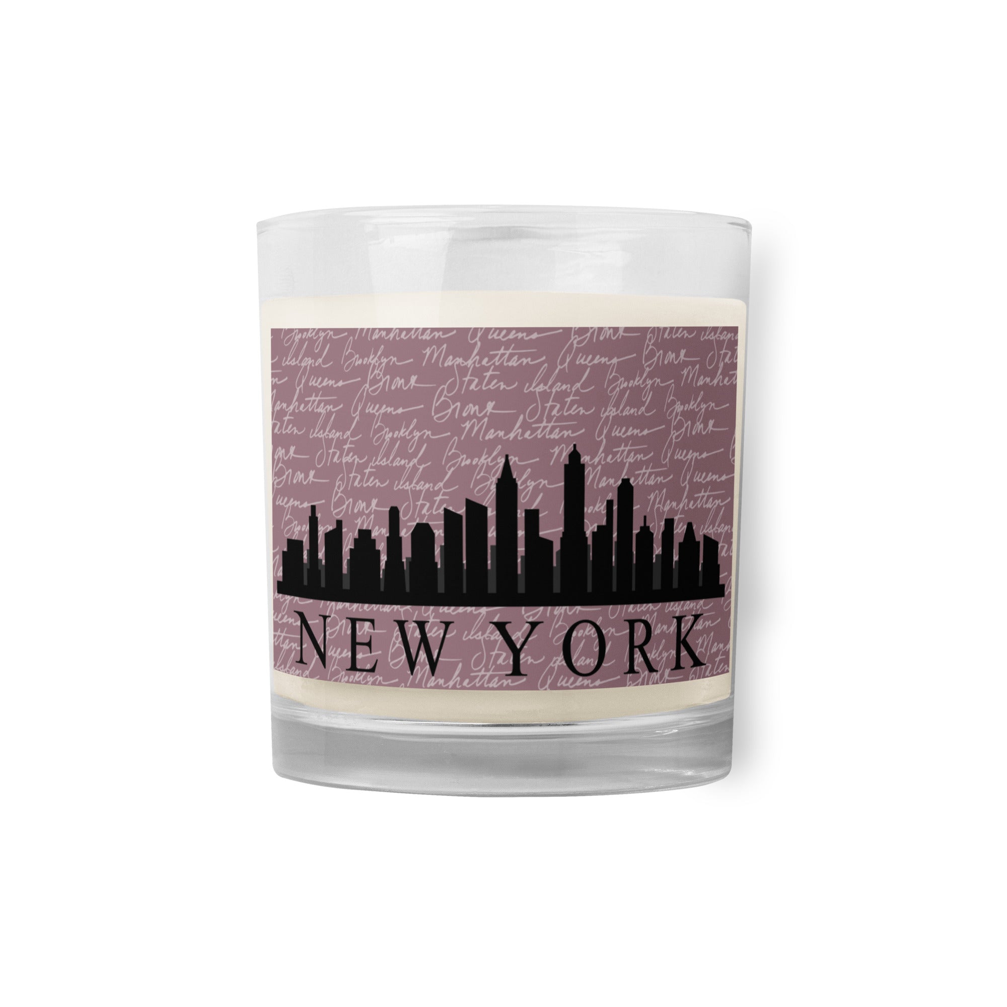 New York Glass jar soy wax candle Pura Vida